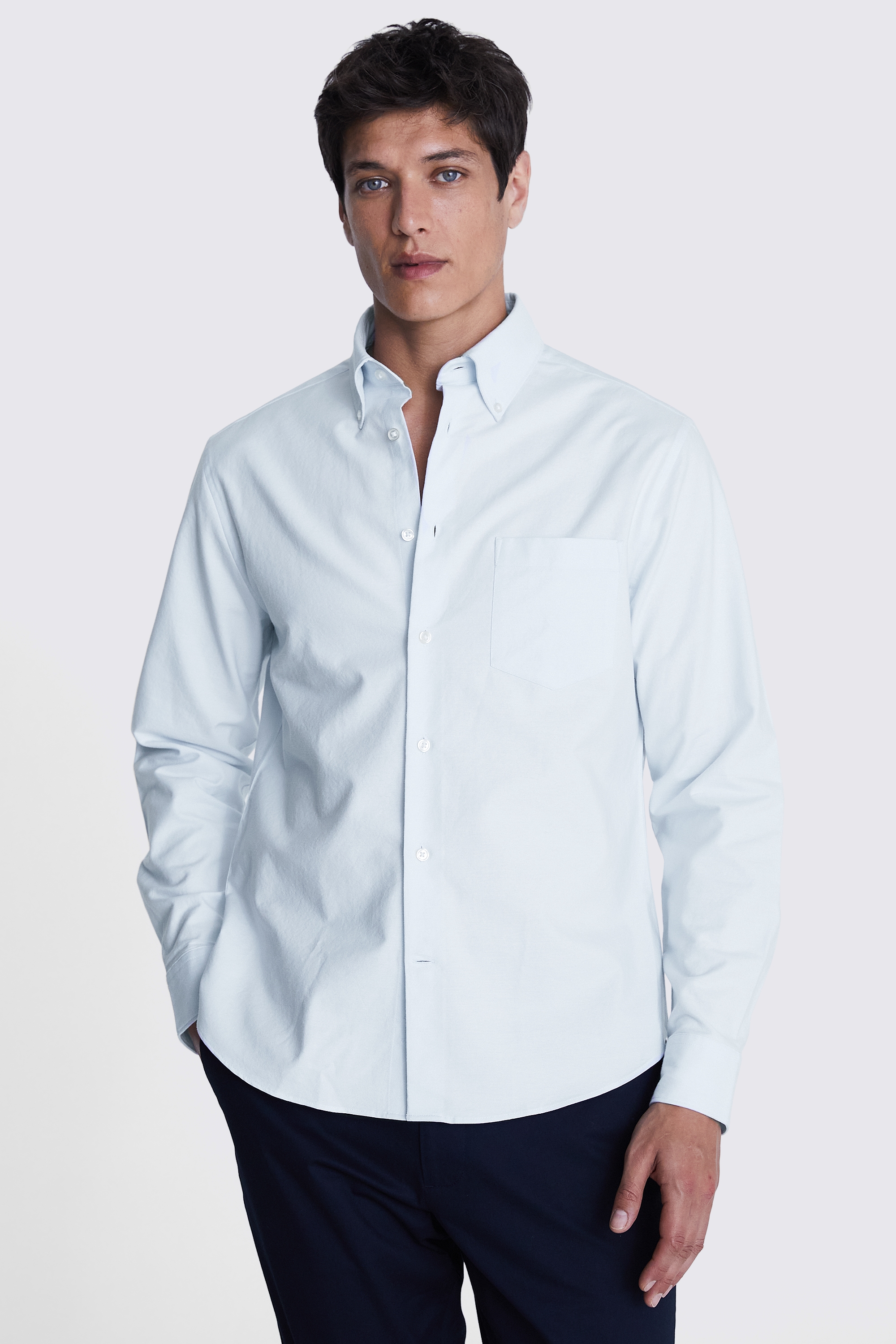 Light Blue Washed Oxford Shirt