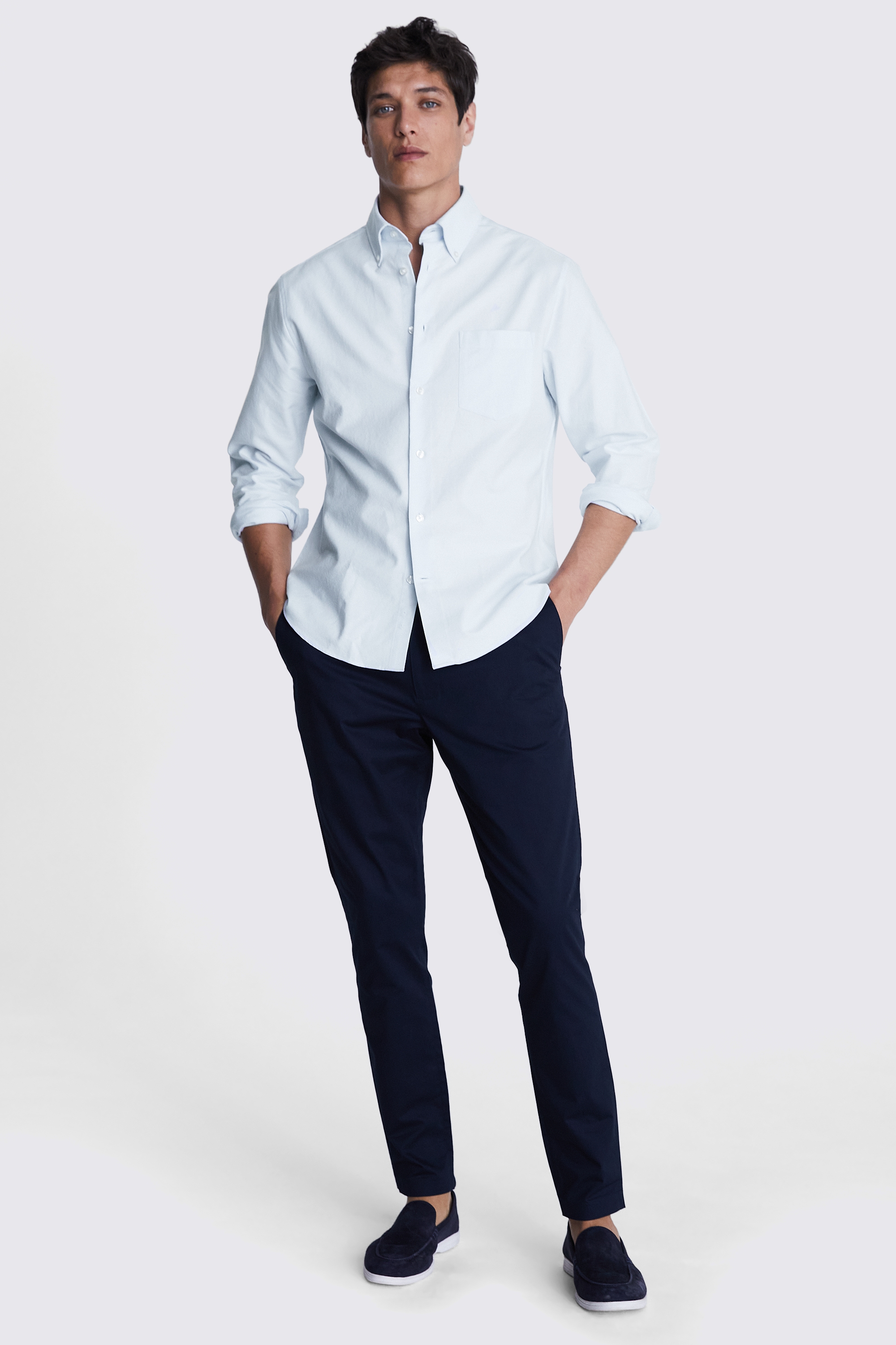 Light Blue Washed Oxford Shirt