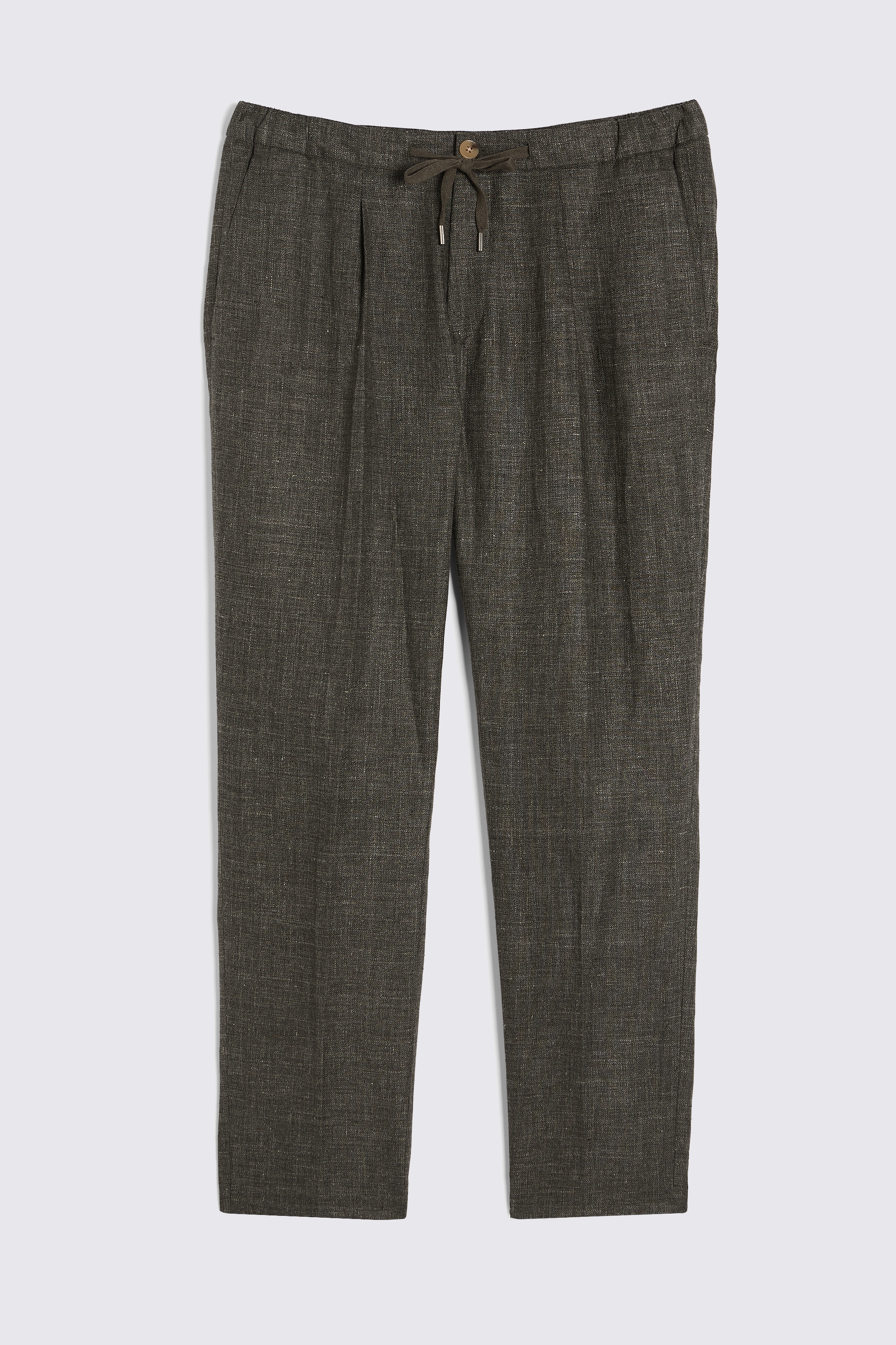 Khaki Linen Worker Joggers
