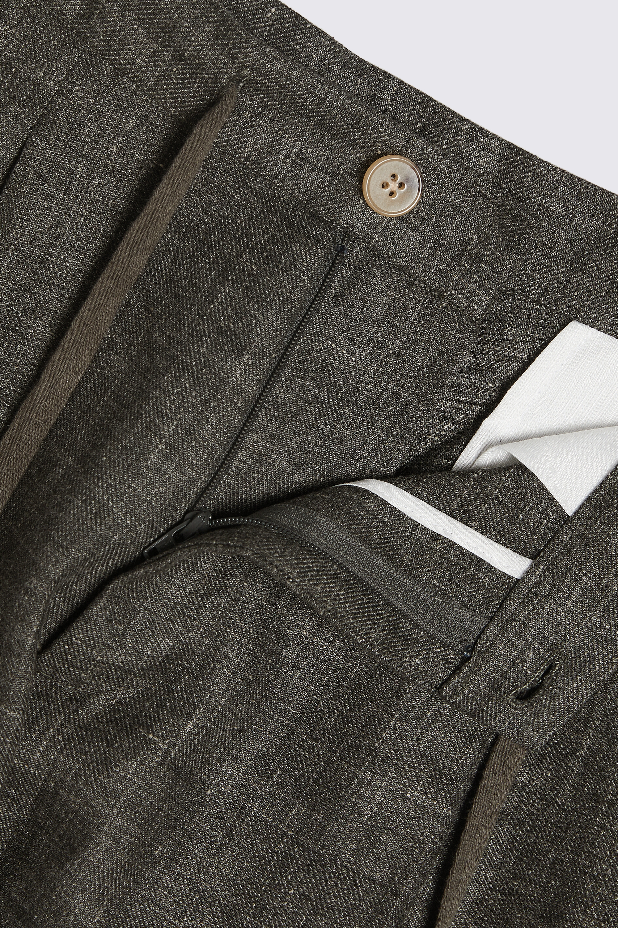 Khaki Linen Worker Joggers
