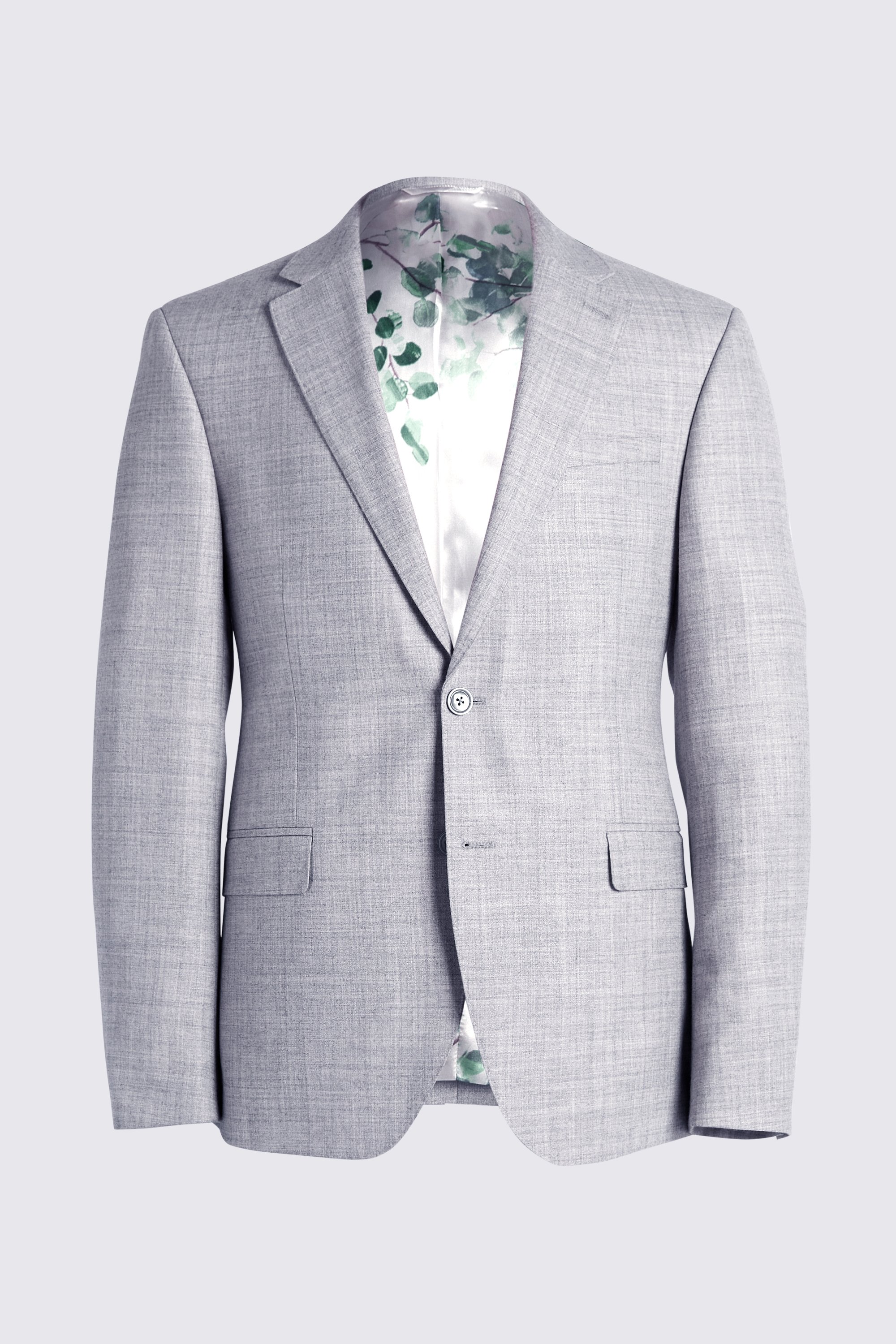 Slim Fit Light Grey Marl Suit