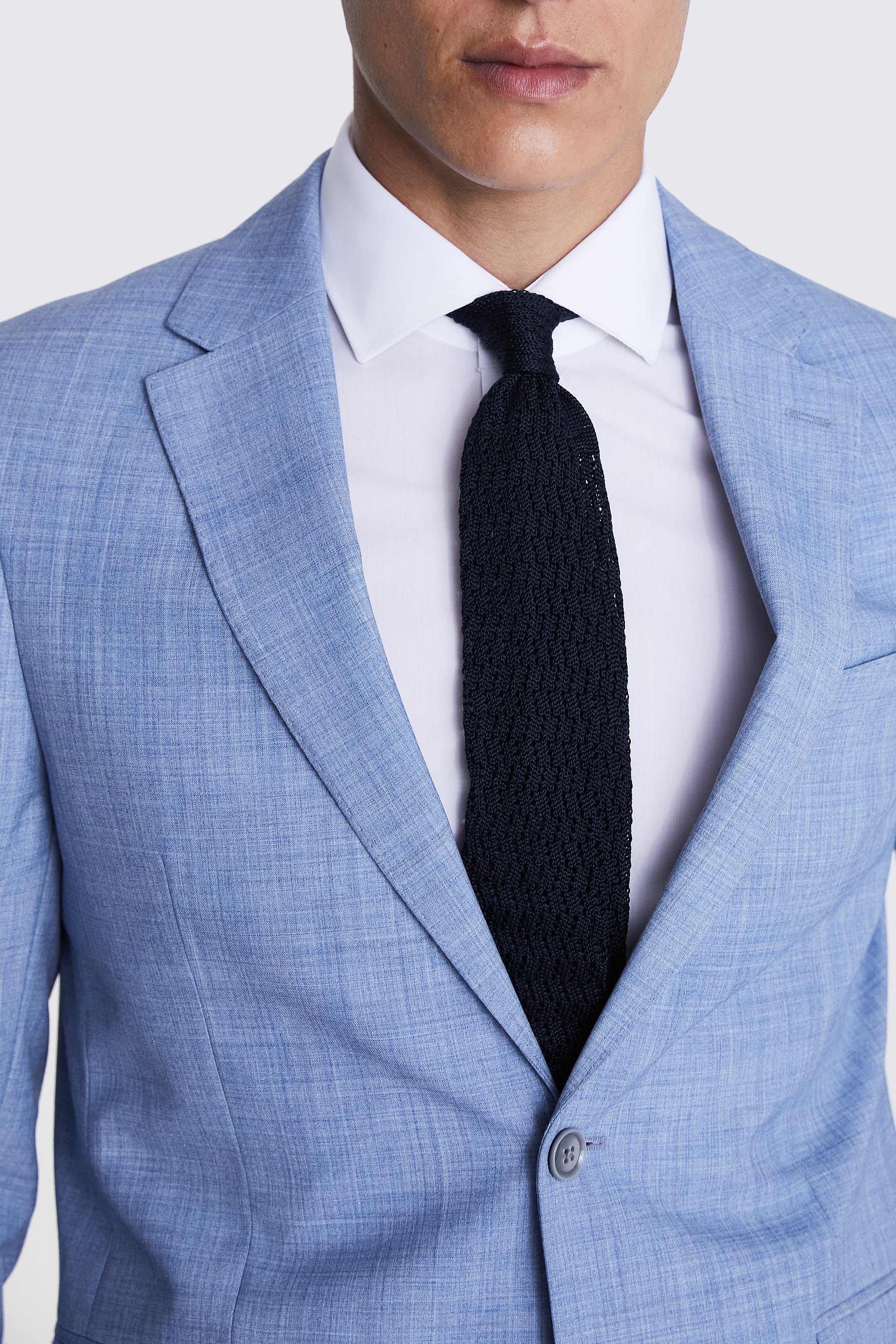 Slim Fit Sky Blue Marl Jacket | Buy Online at Moss