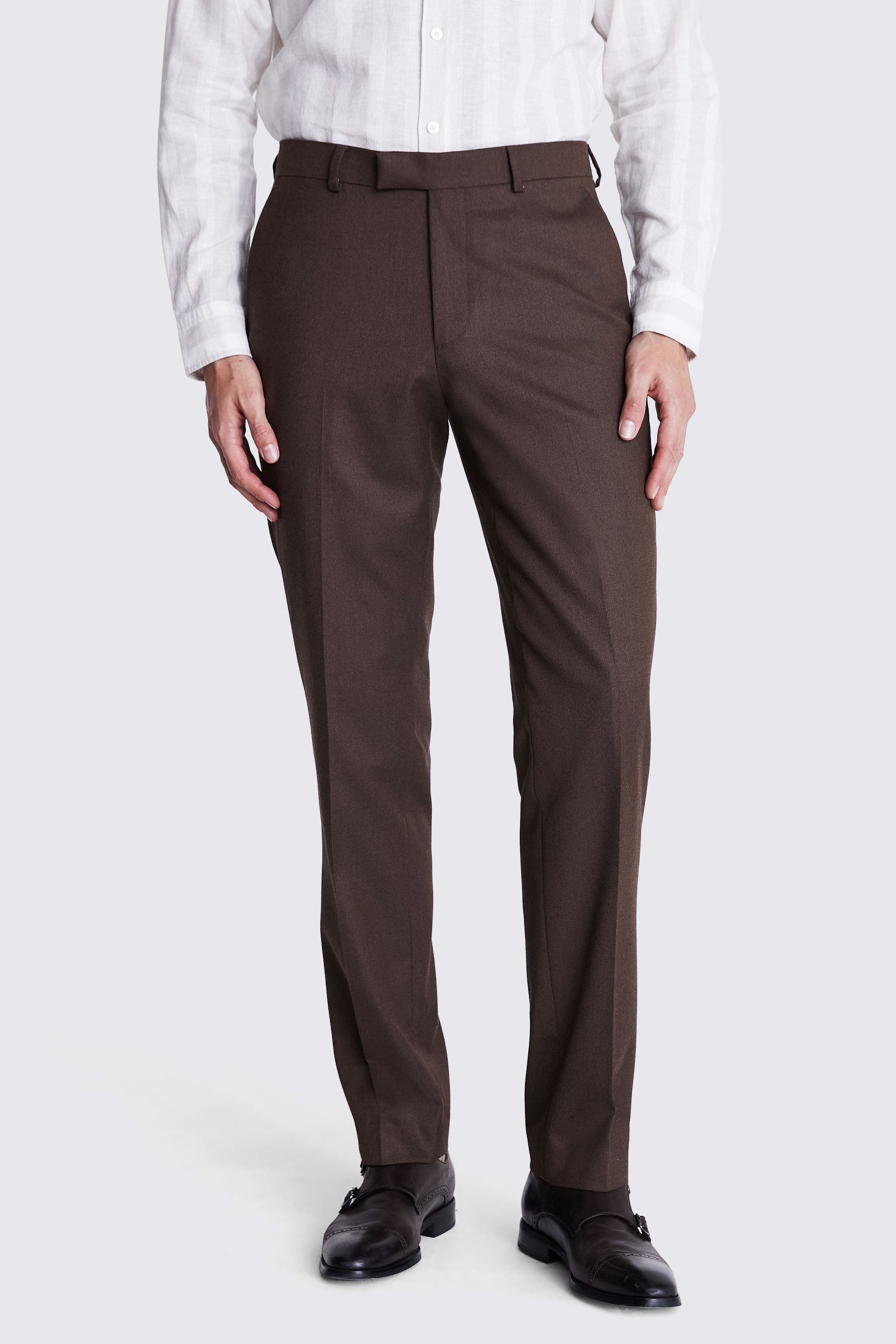 Relaxed Fit Copper Flannel Trousers