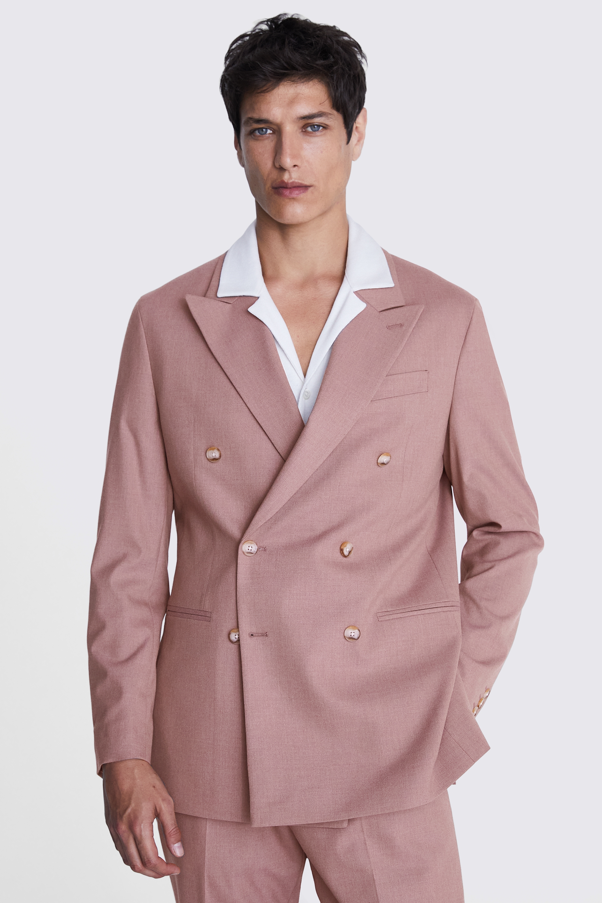 Relaxed Fit Dusty Pink Flannel Jacket