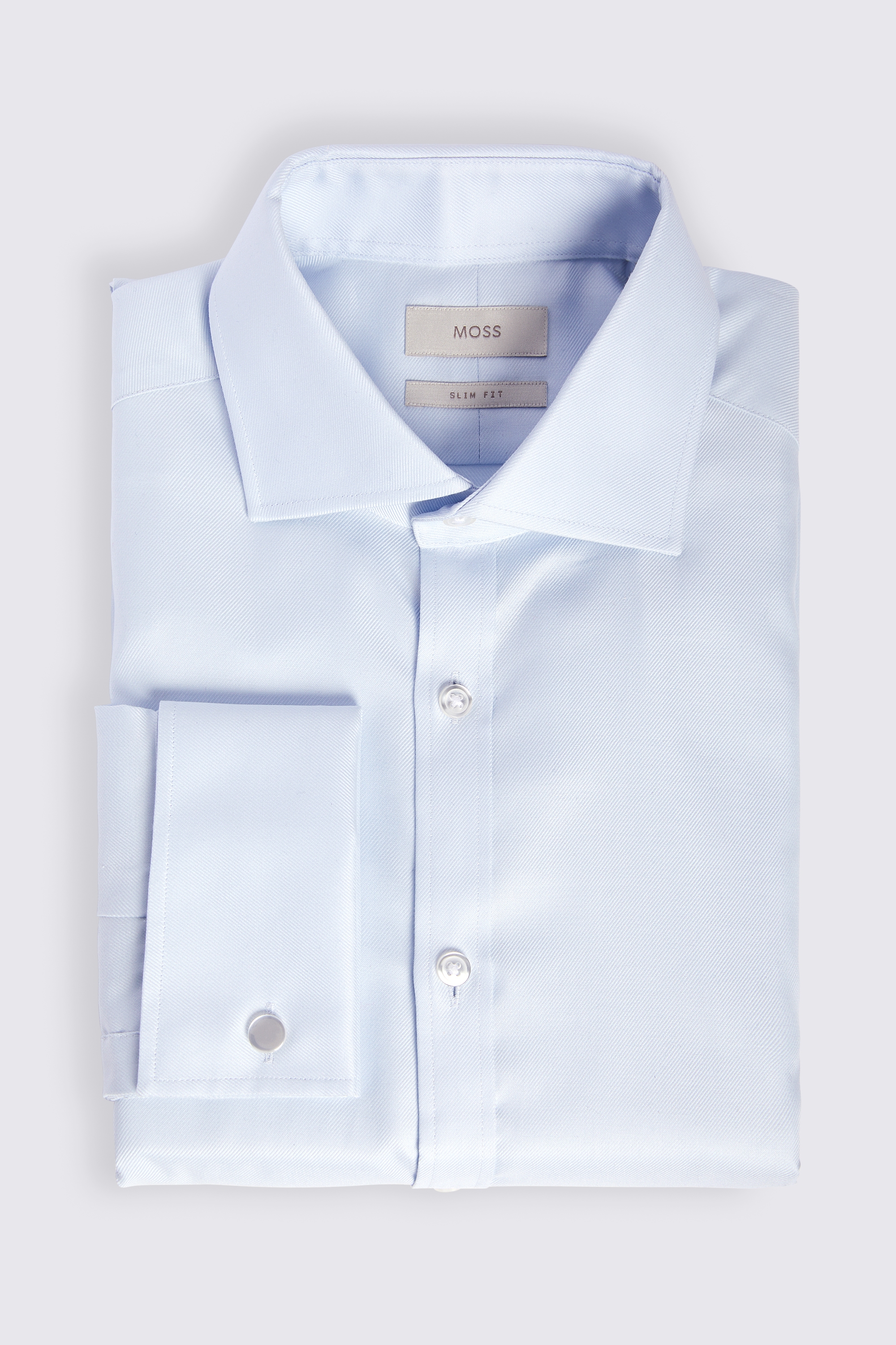 Slim Fit Light Blue Twill Shirt