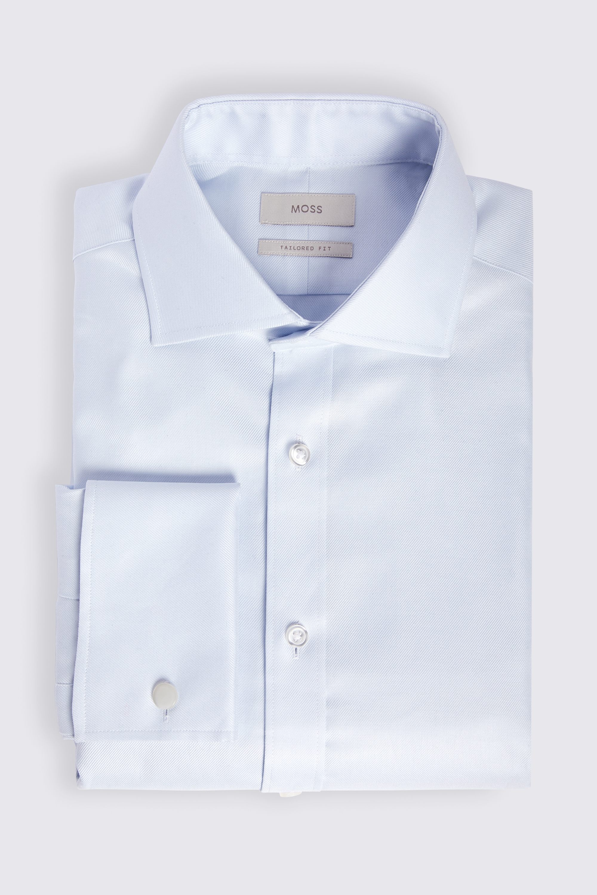 Tailored Fit Light Blue Twill Shirt