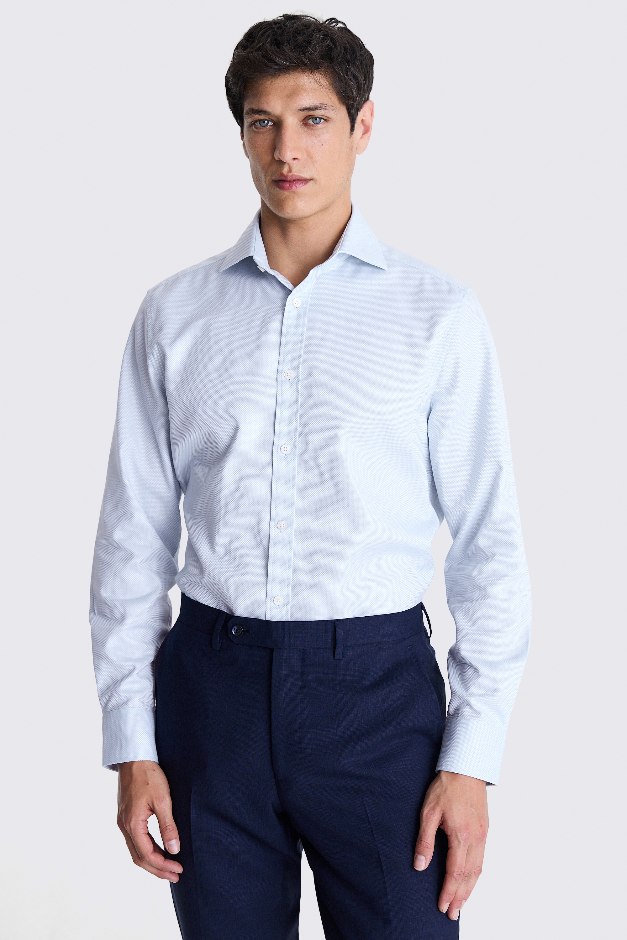 Tailored Fit Aqua Dobby Shirt
