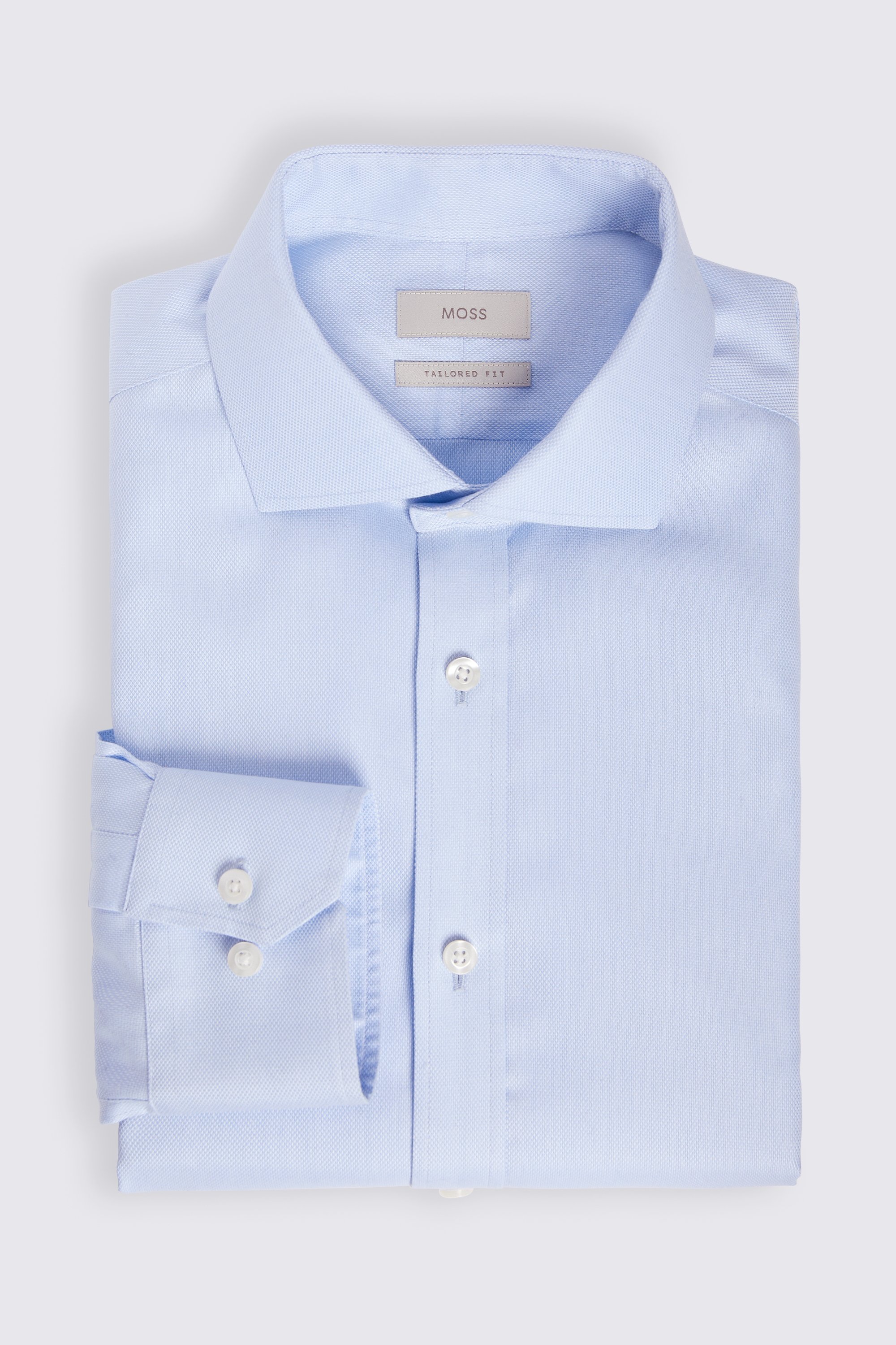 Tailored Fit Sky Royal Oxford Non Iron Shirt