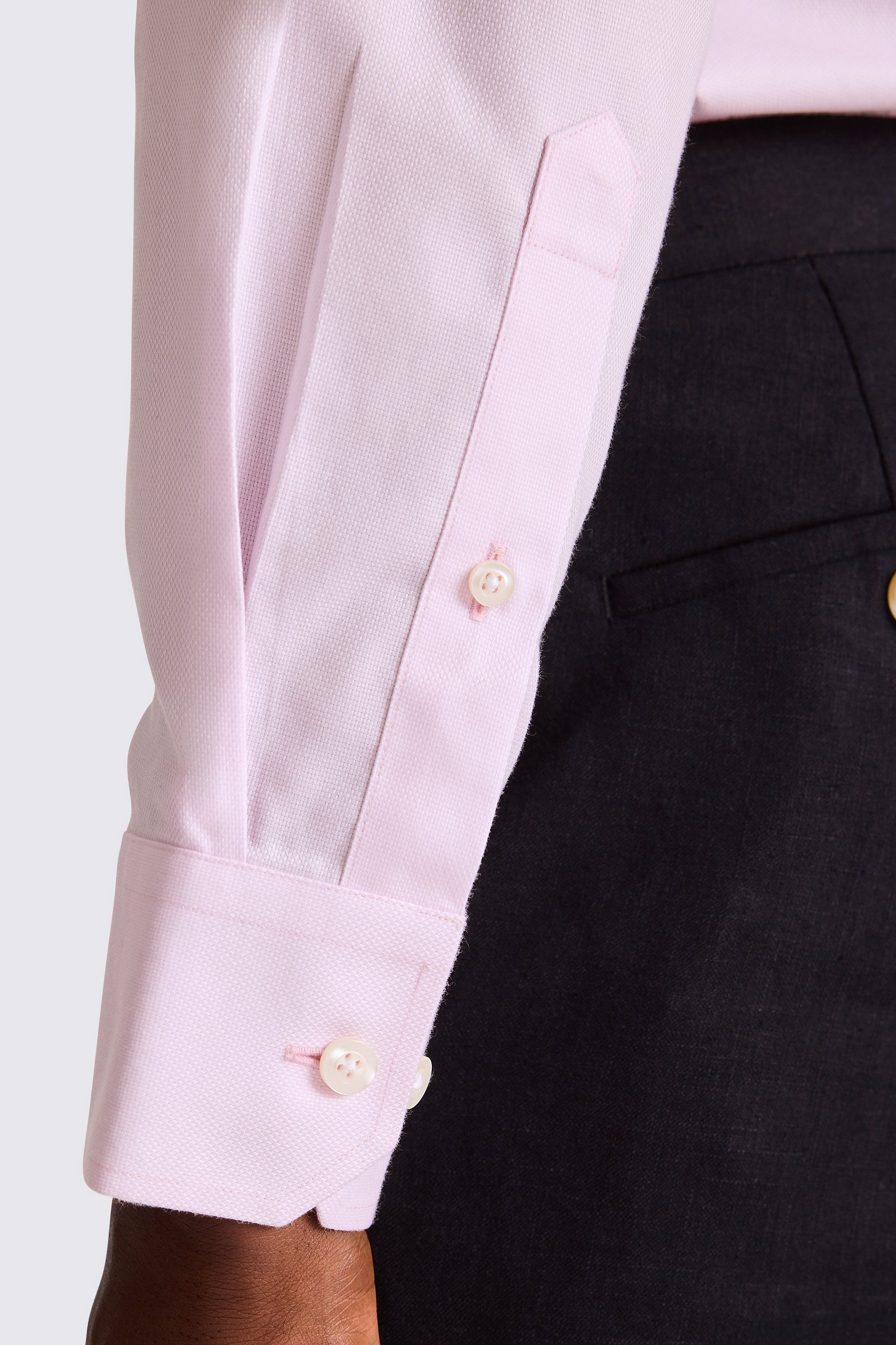 Tailored Fit Pink Royal Oxford Non Iron Shirt