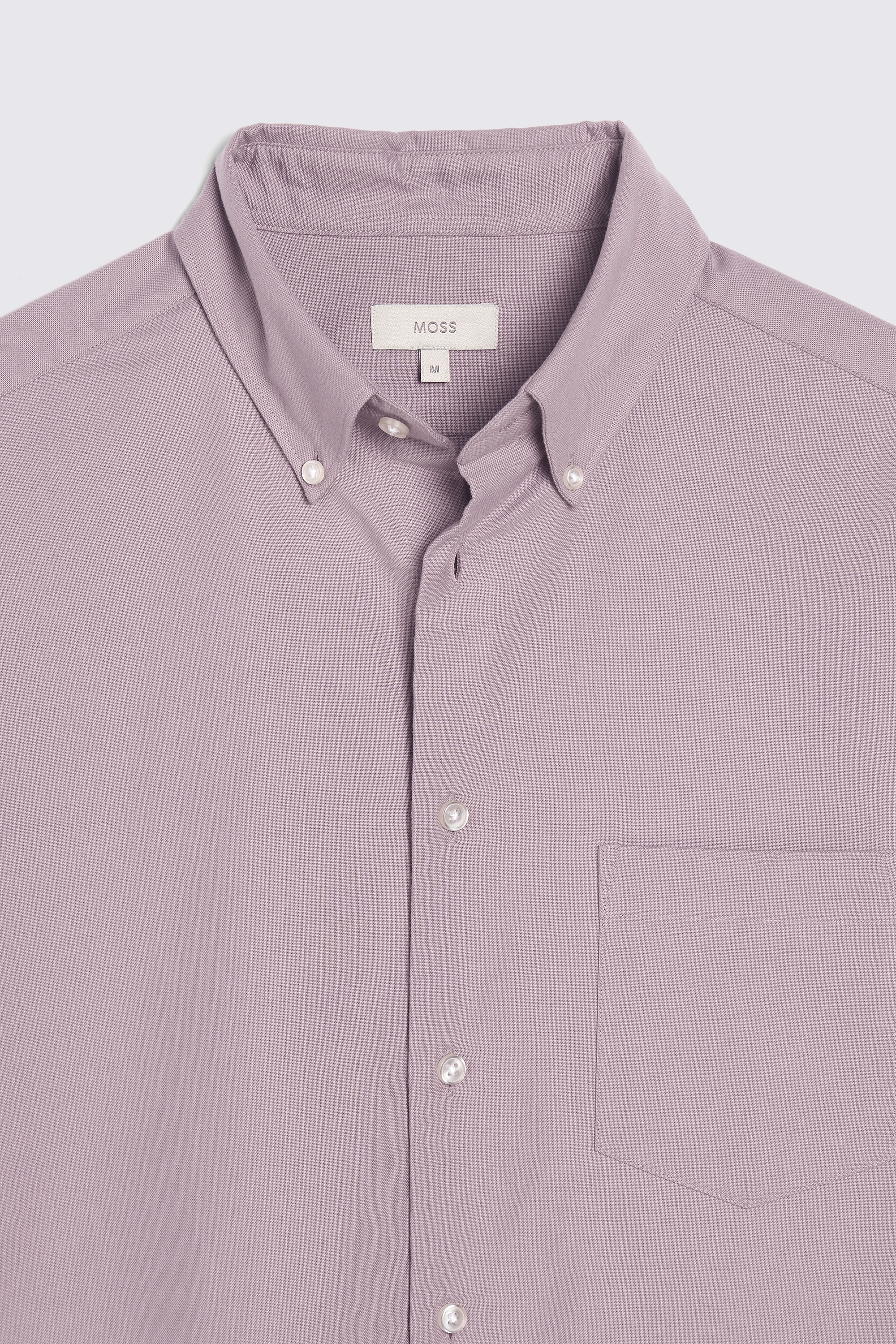 Dusty Pink Short Sleeve Washed Oxford Shirt