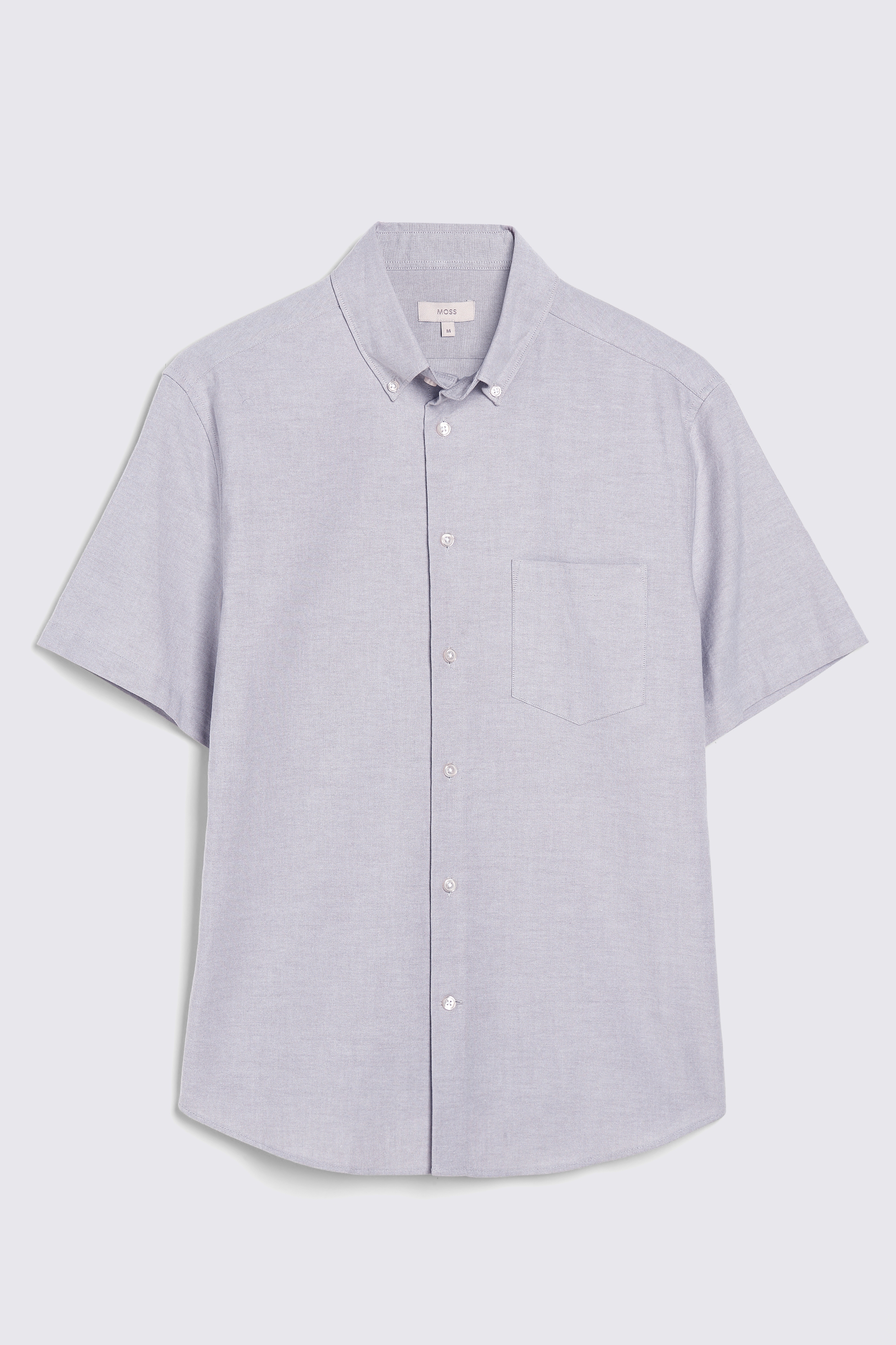 Light Taupe Short Sleeve Washed Oxford Shirt
