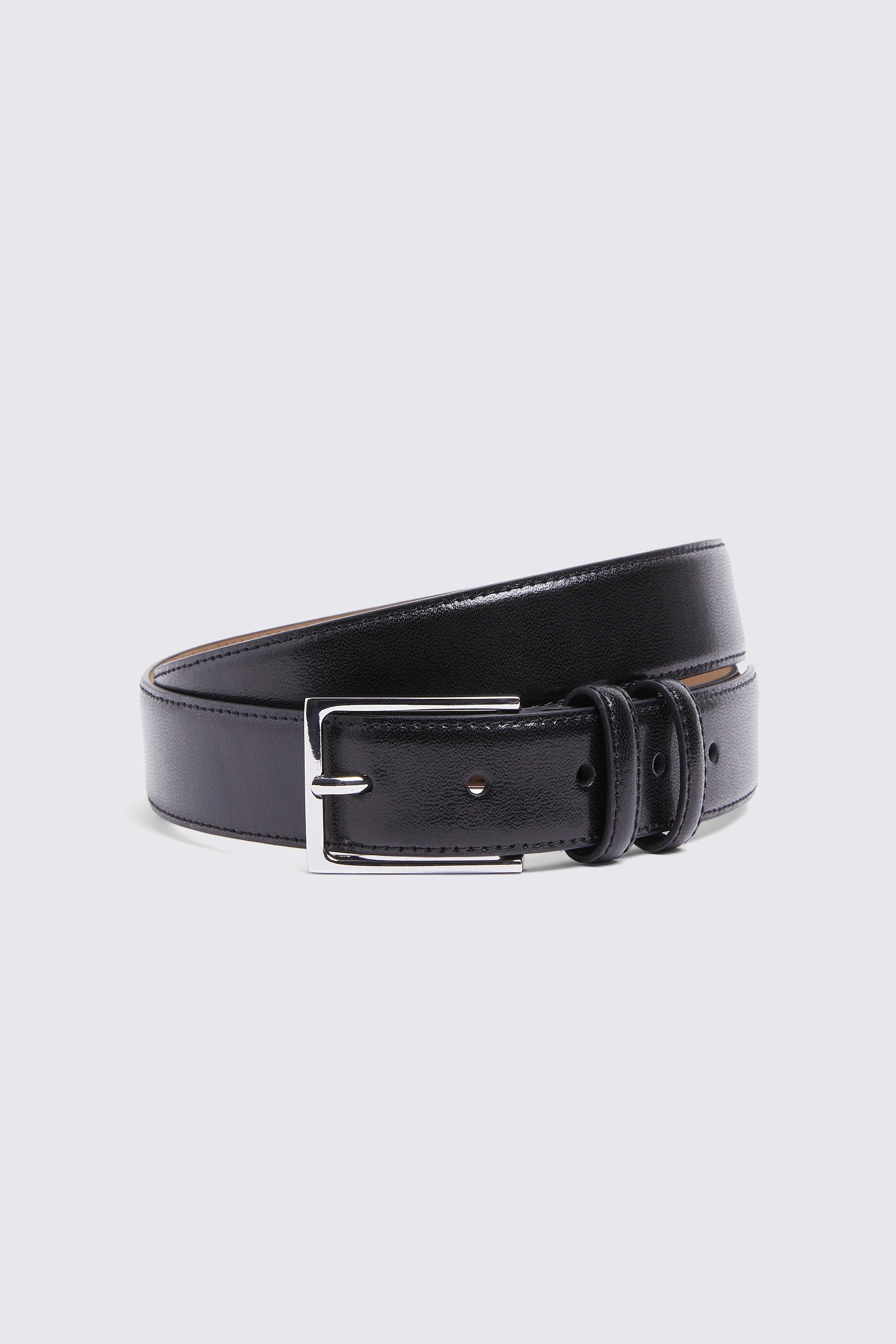 Classic Black Leather Belt