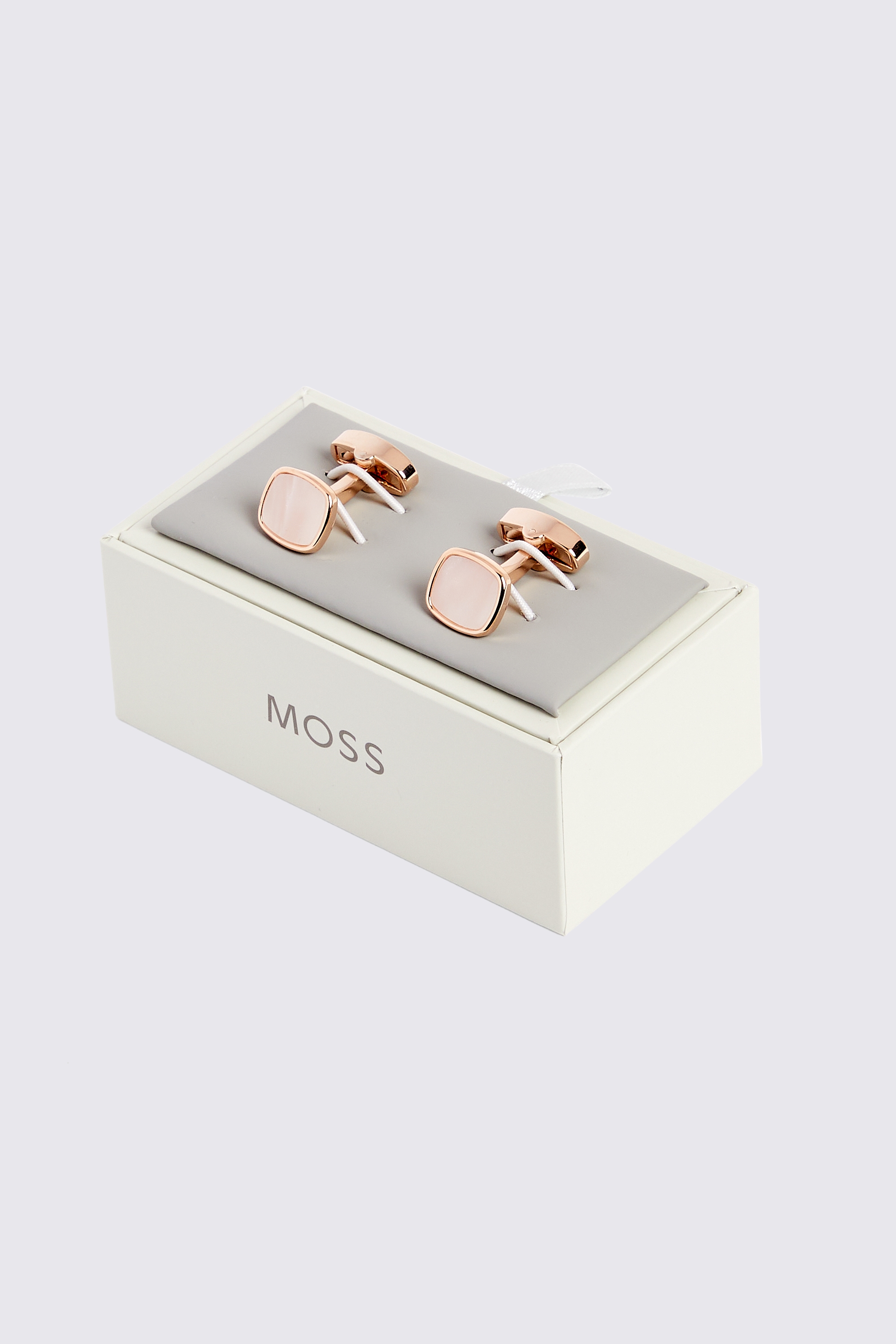 Rose Gold Square Mother of Pearl Cufflinks