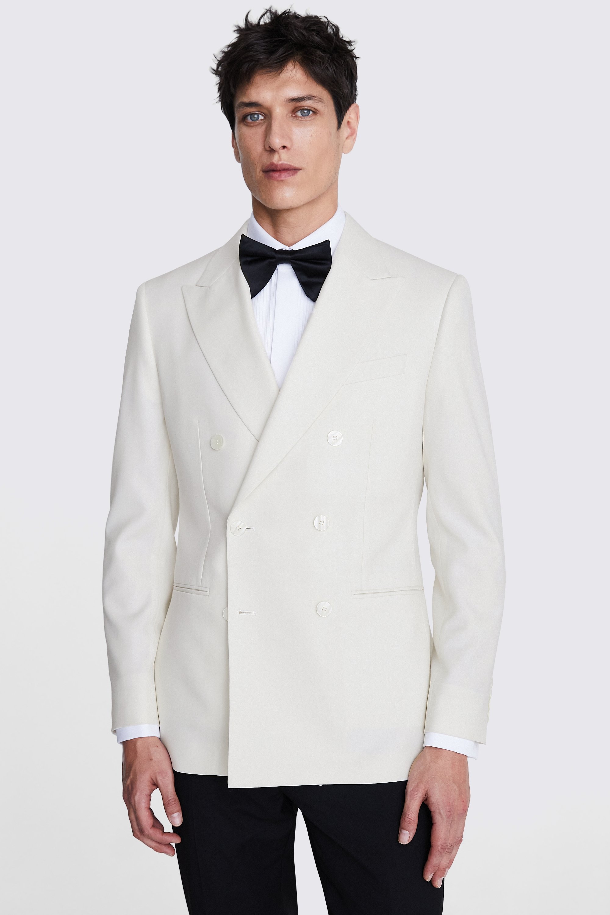 Tailored Fit Off White Jacket
