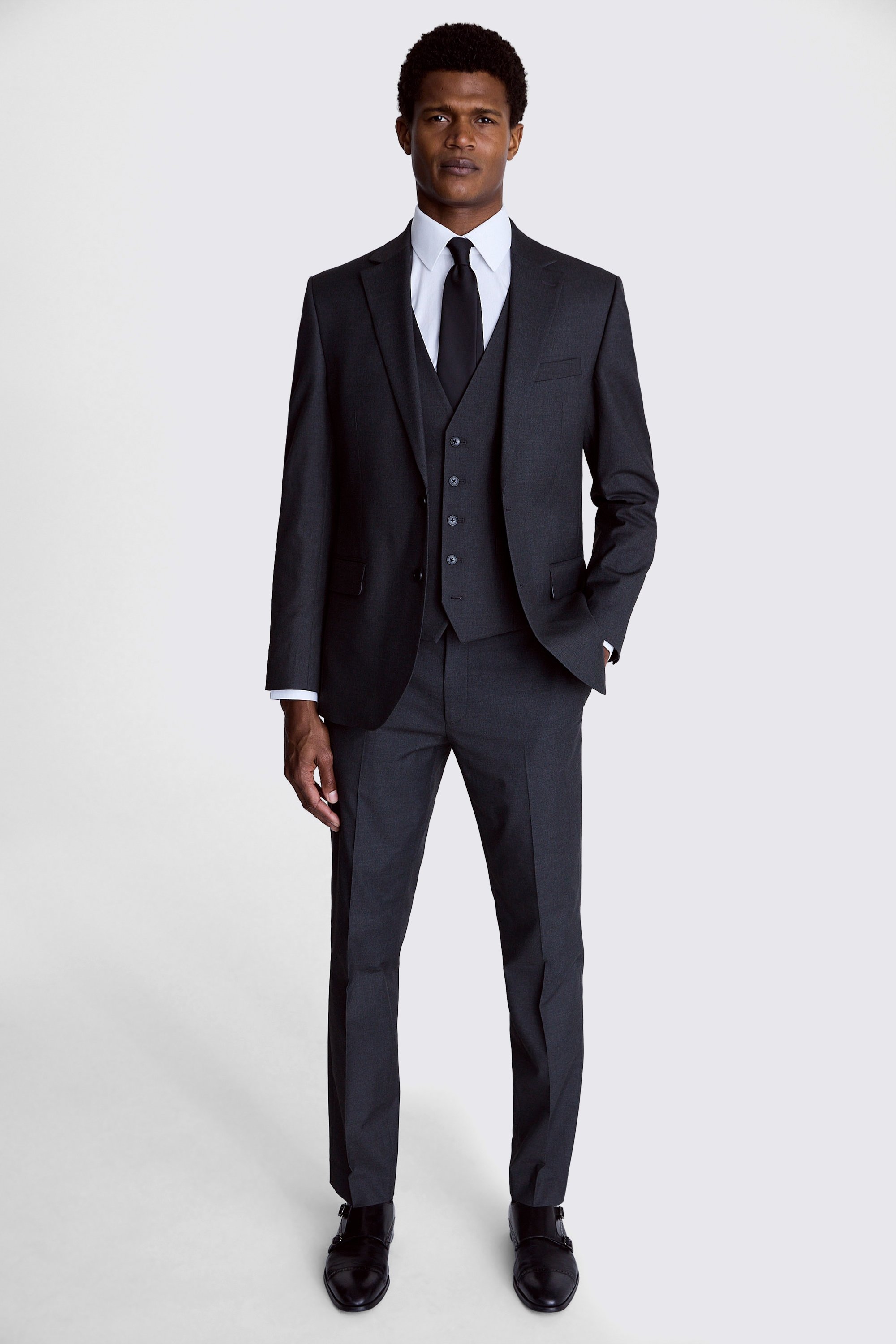 Custom Made charcoal stretch suit