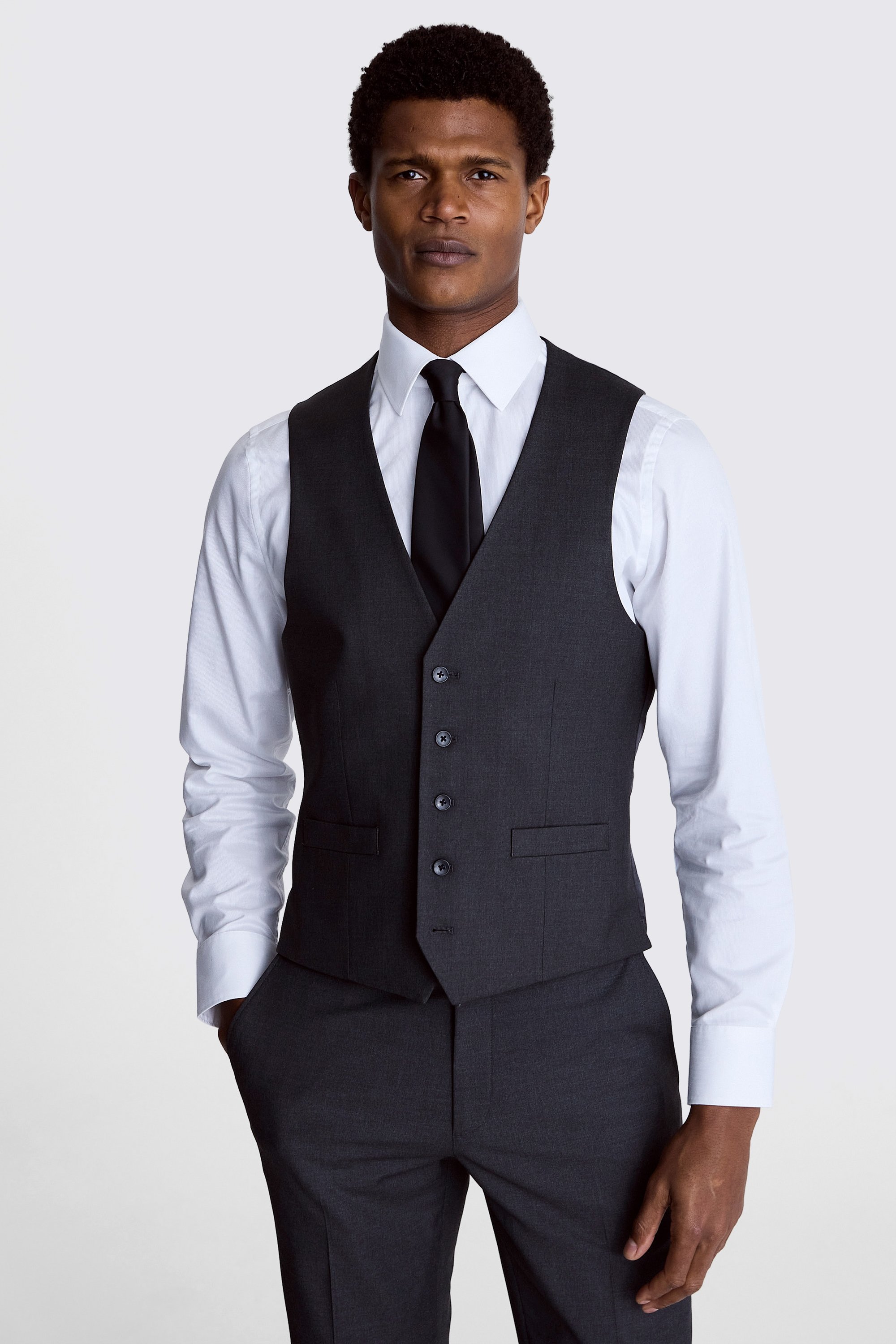 Custom Made charcoal stretch suit