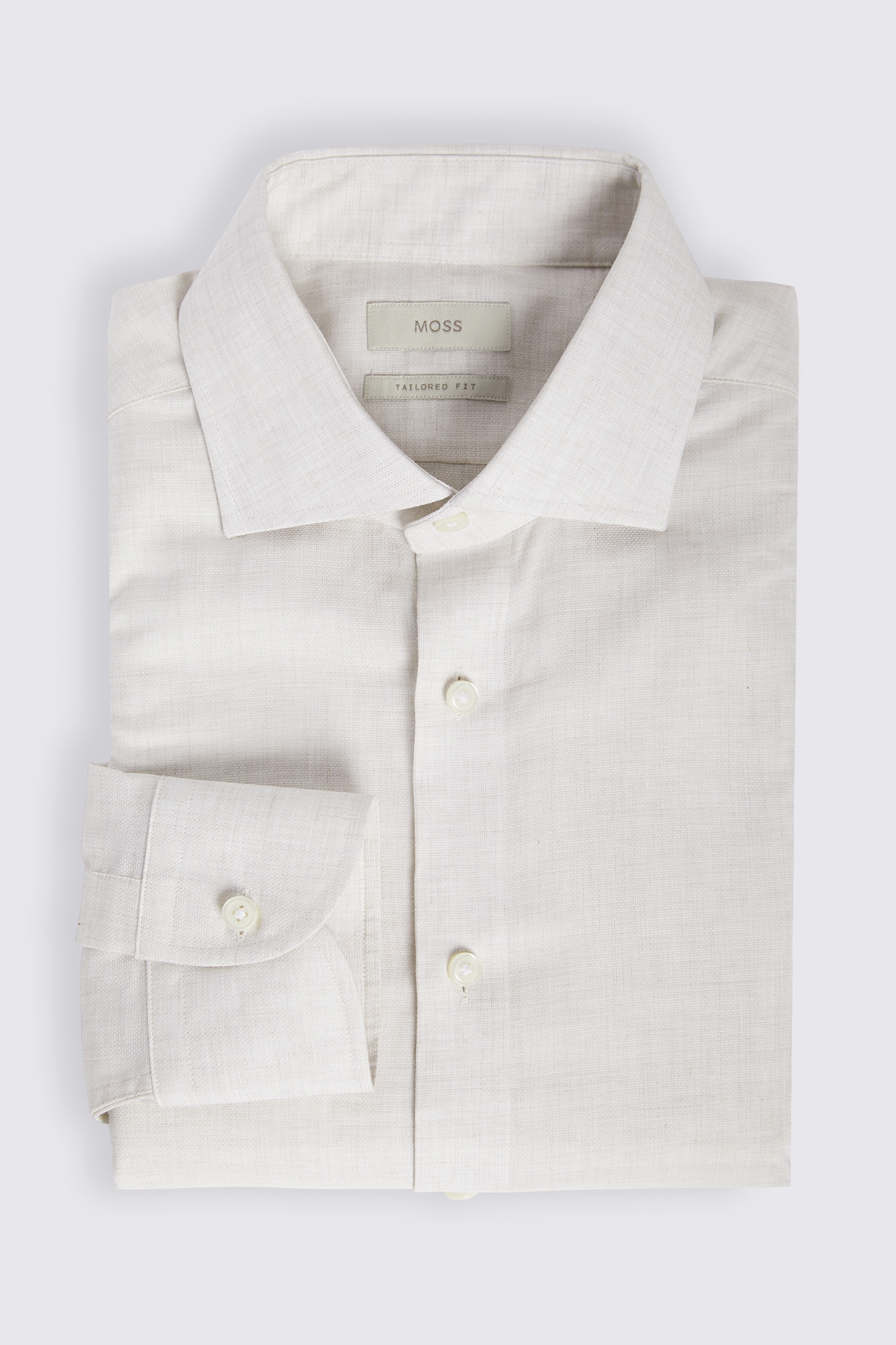Tailored Fit Neutral Melange Shirt