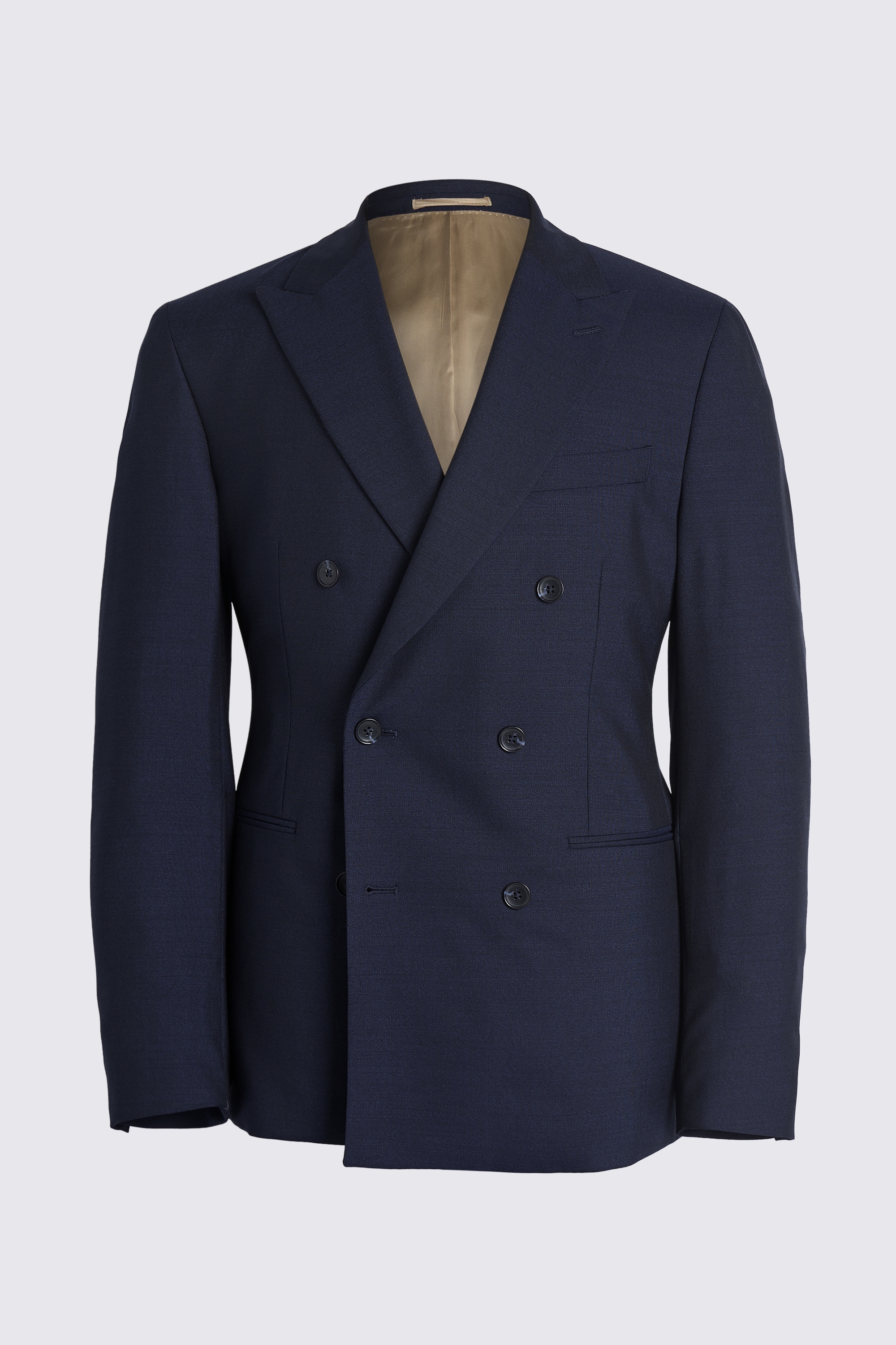Italian Tailored Fit Navy Half Lined Jacket