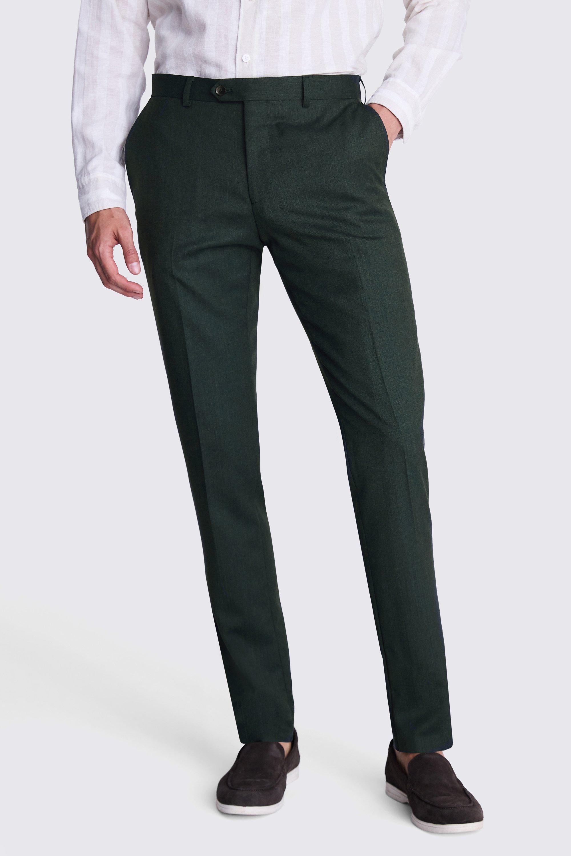 Italian Tailored Fit Green Half Lined Jacket