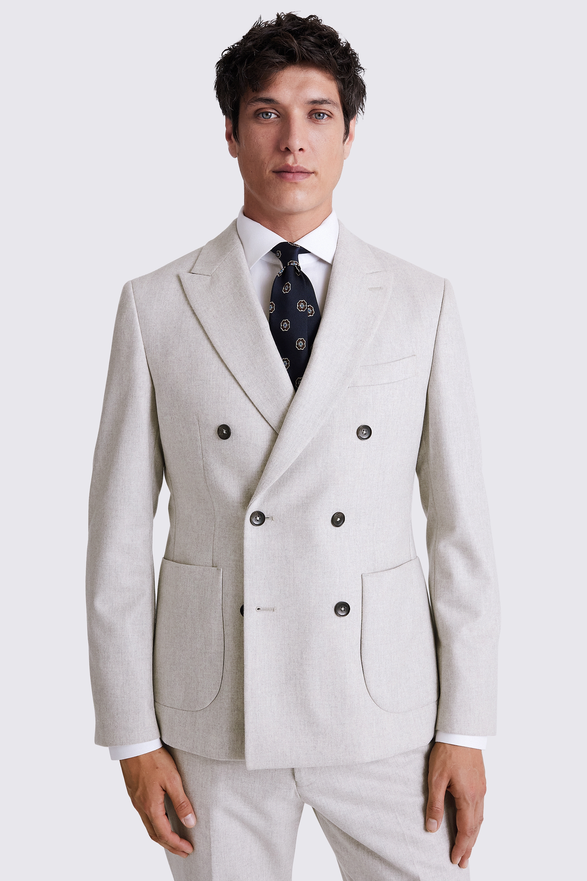Italian Tailored Fit Light Grey Jacket