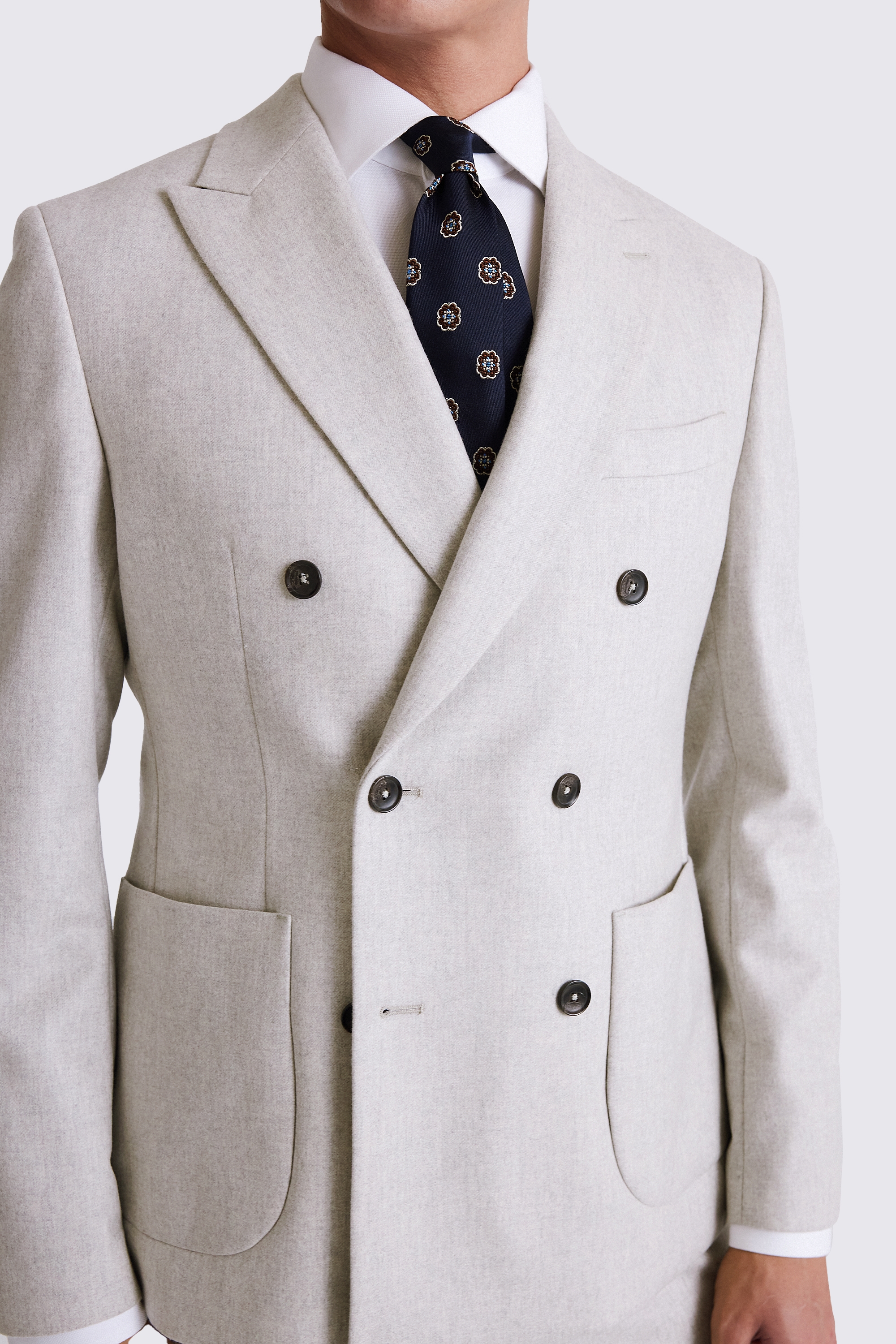 Italian Tailored Fit Light Grey Jacket