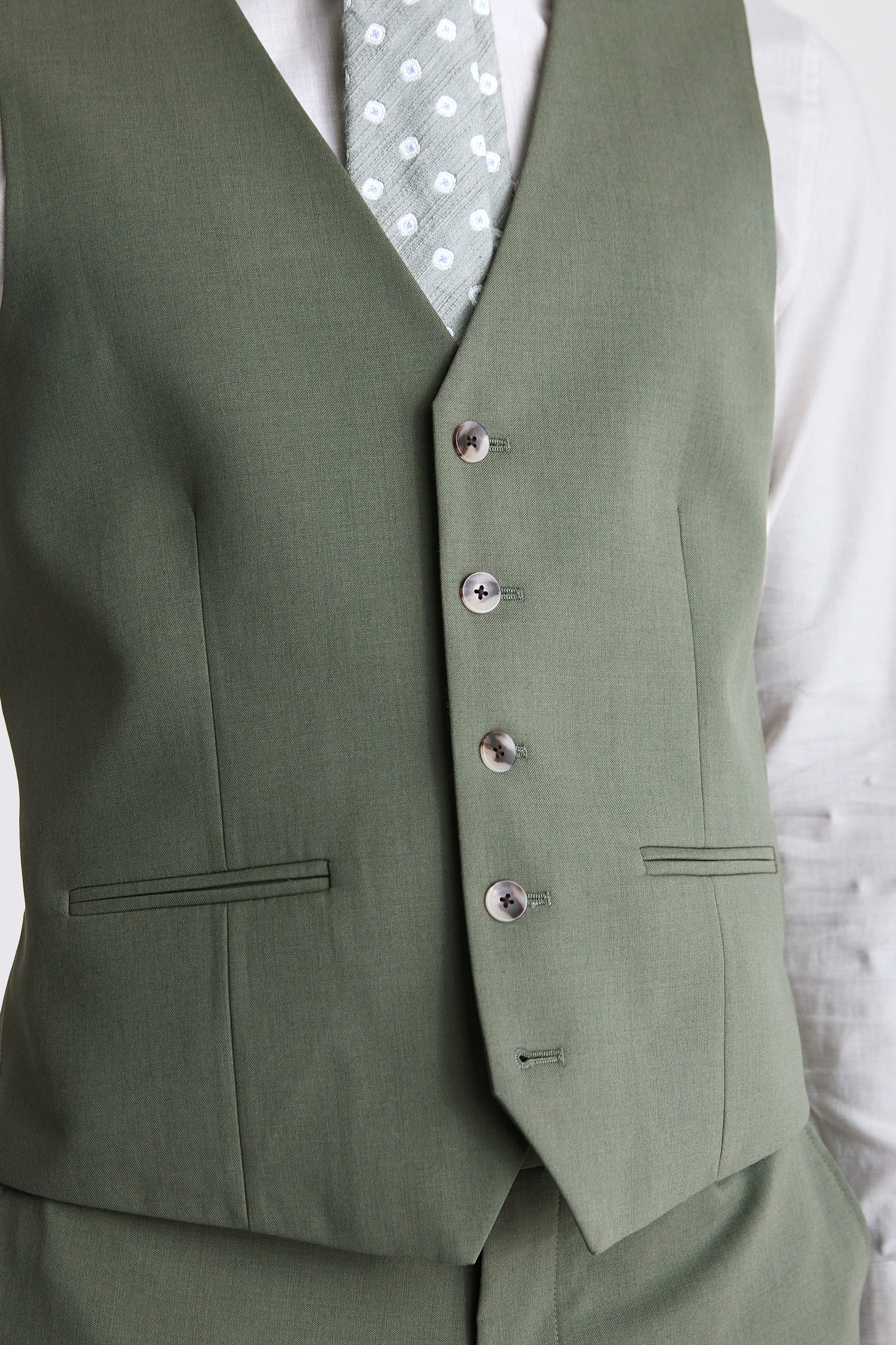 Ted Baker Tailored Fit Green Waistcoat | Buy Online At Moss