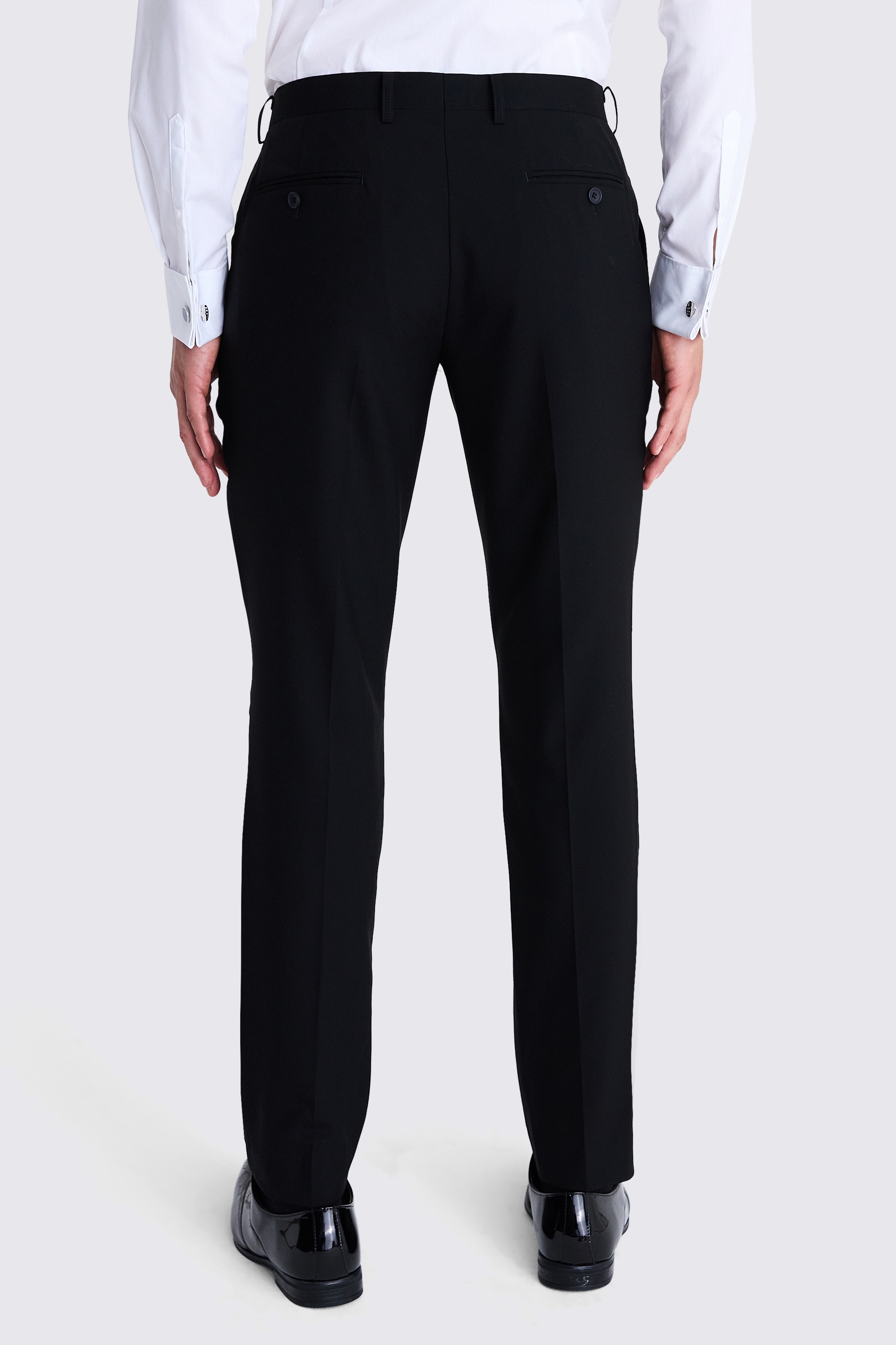 Slim Fit Black Dress Trousers