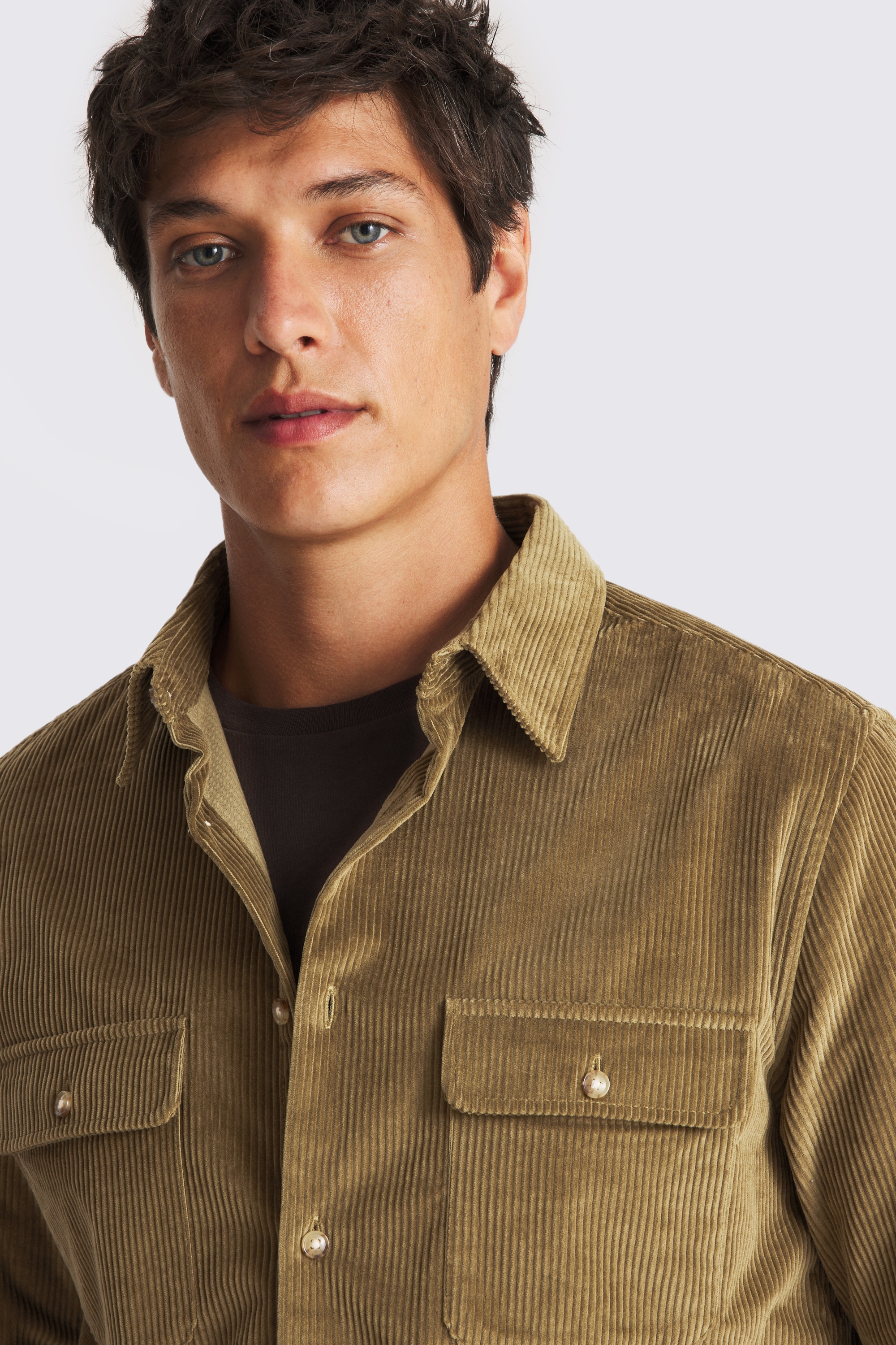 Olive Corduroy Overshirt