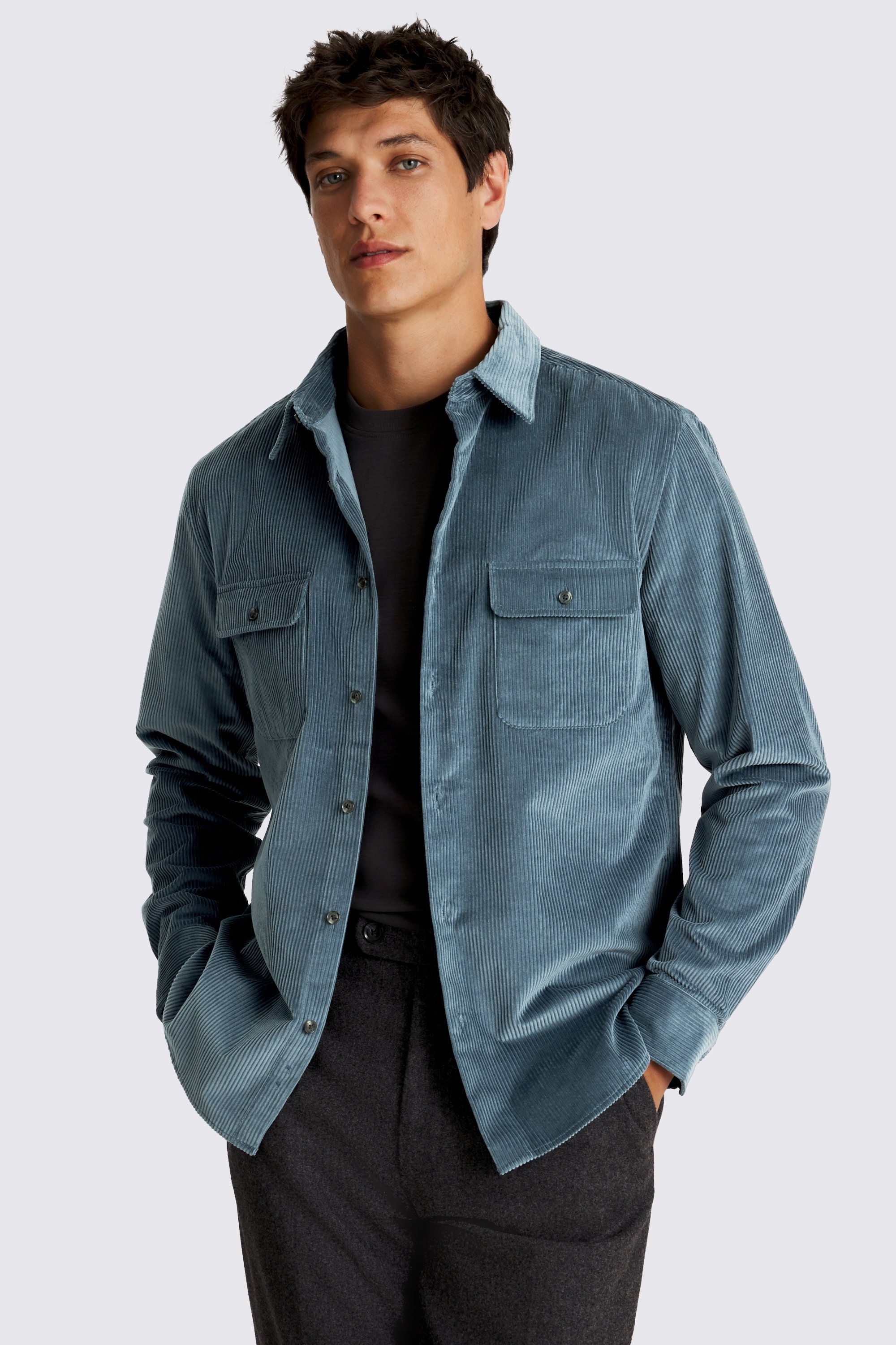Teal Corduroy Overshirt