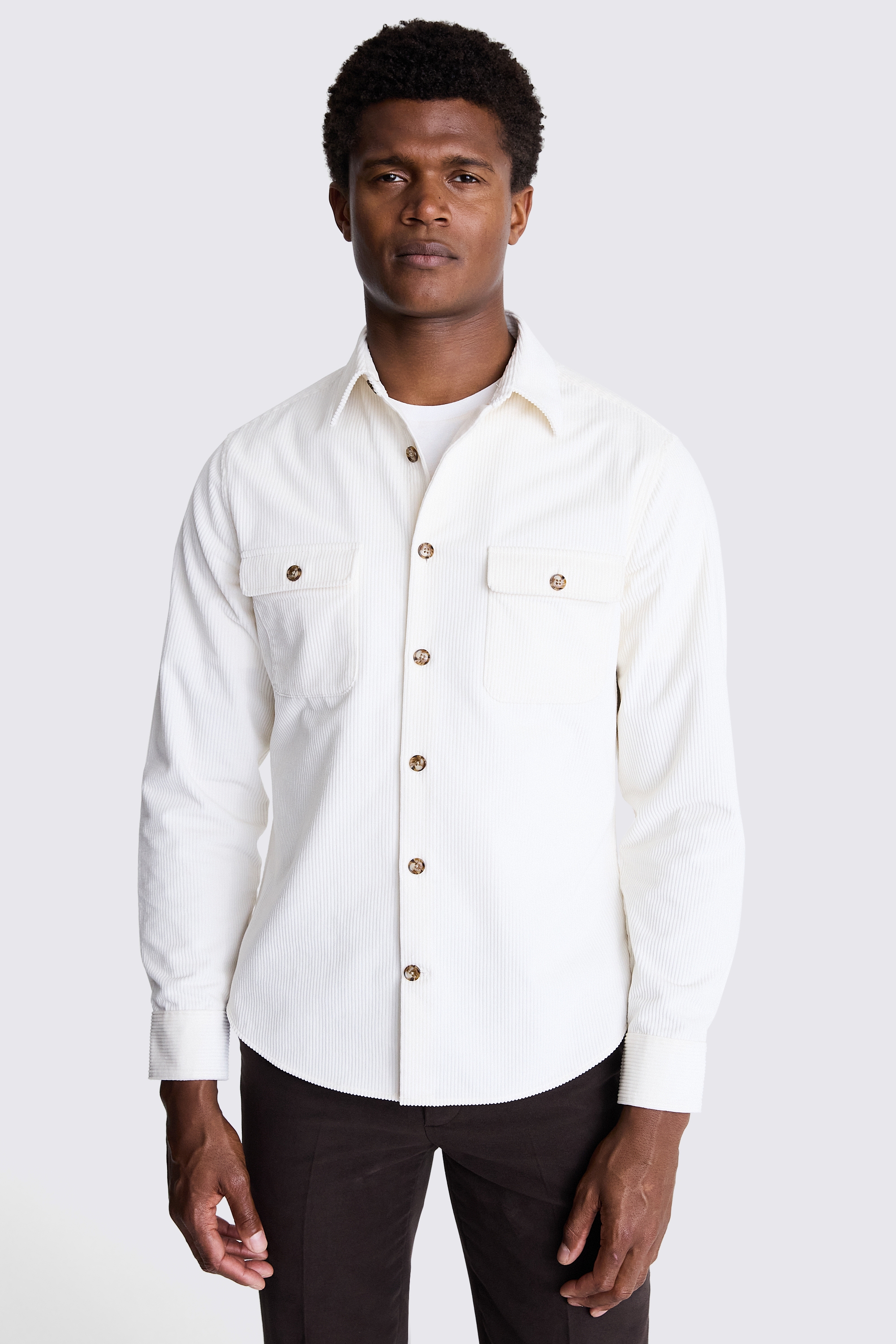 Off White Corduroy Overshirt
