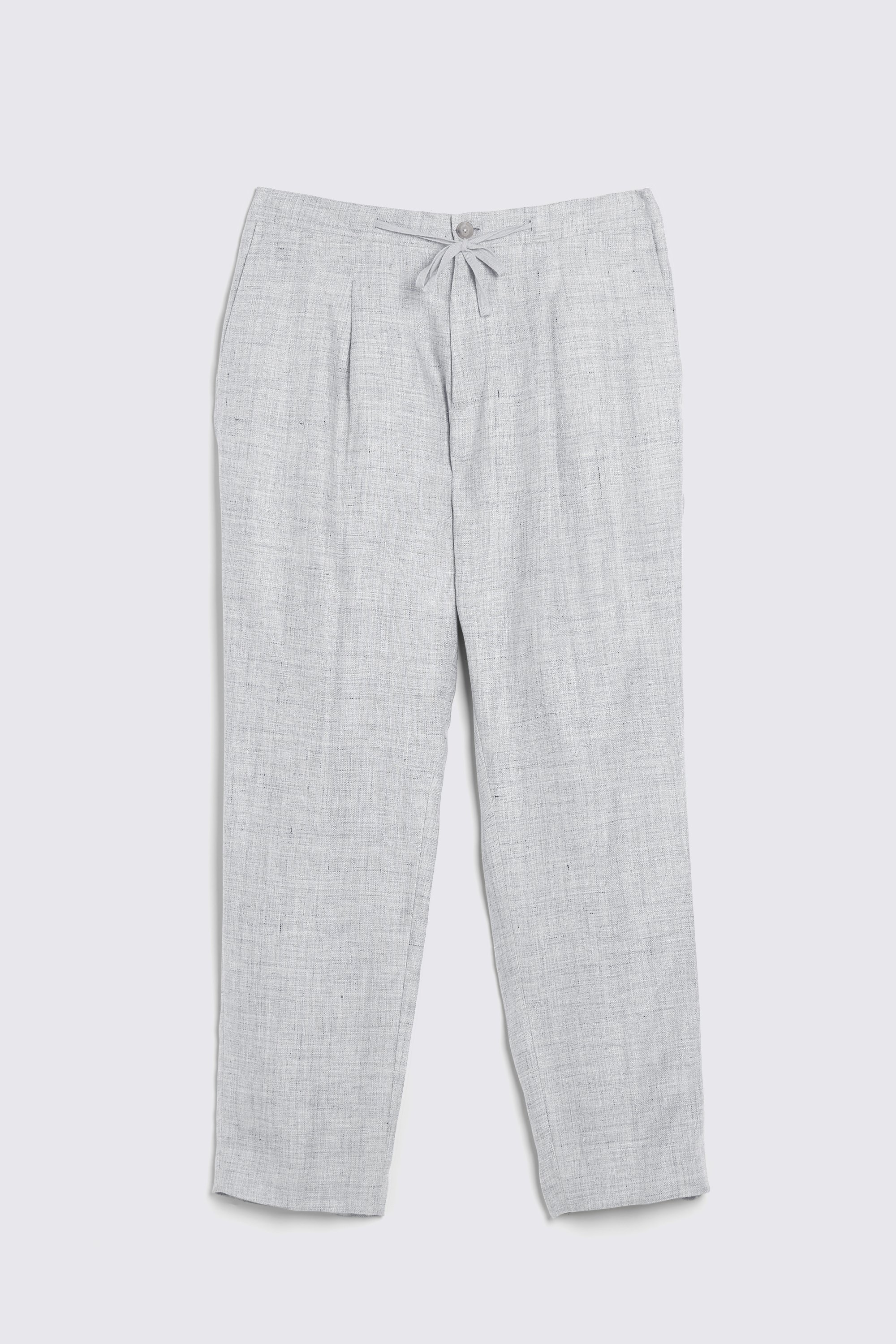 Light Grey Linen Worker Joggers