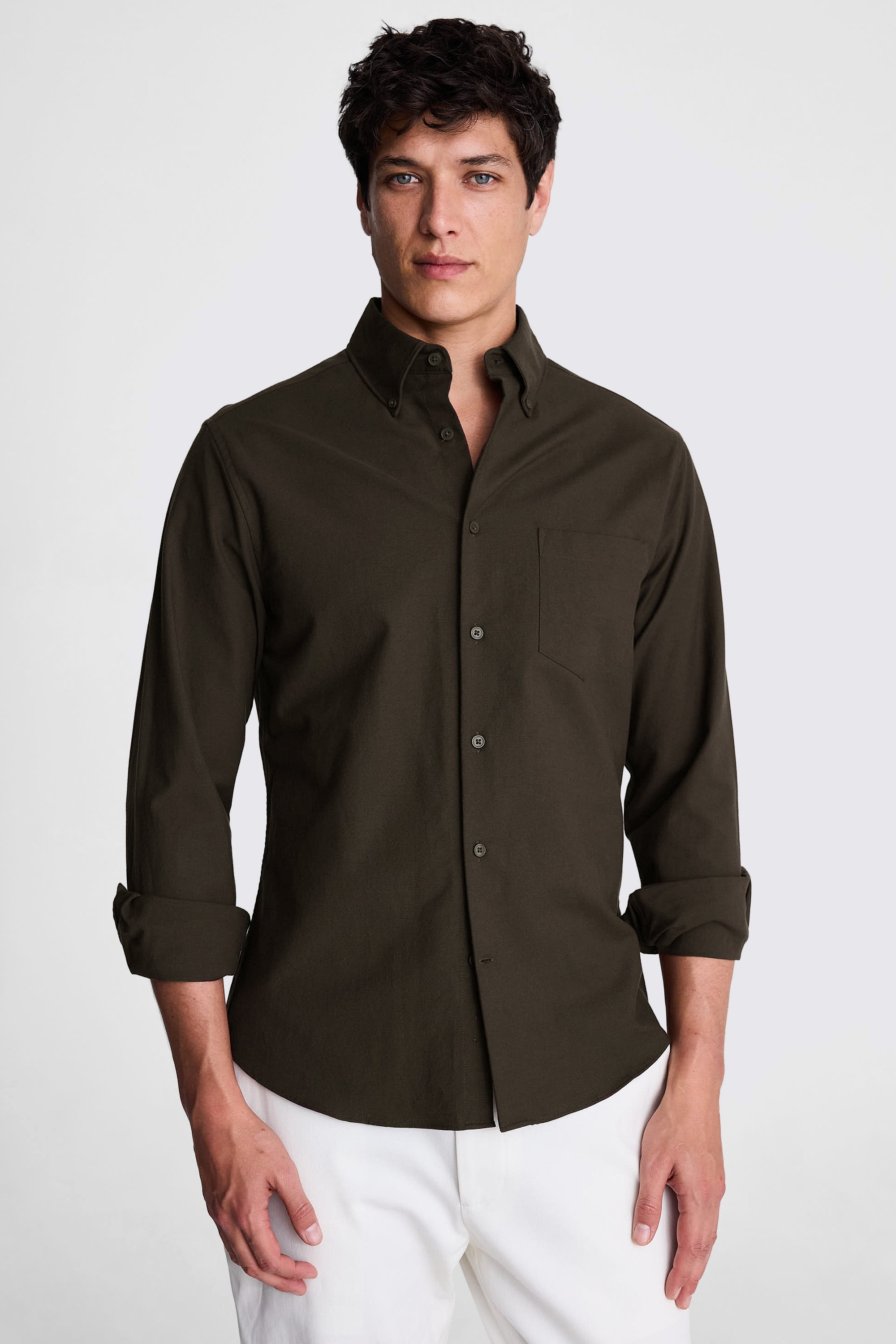 Chocolate Washed Oxford Shirt