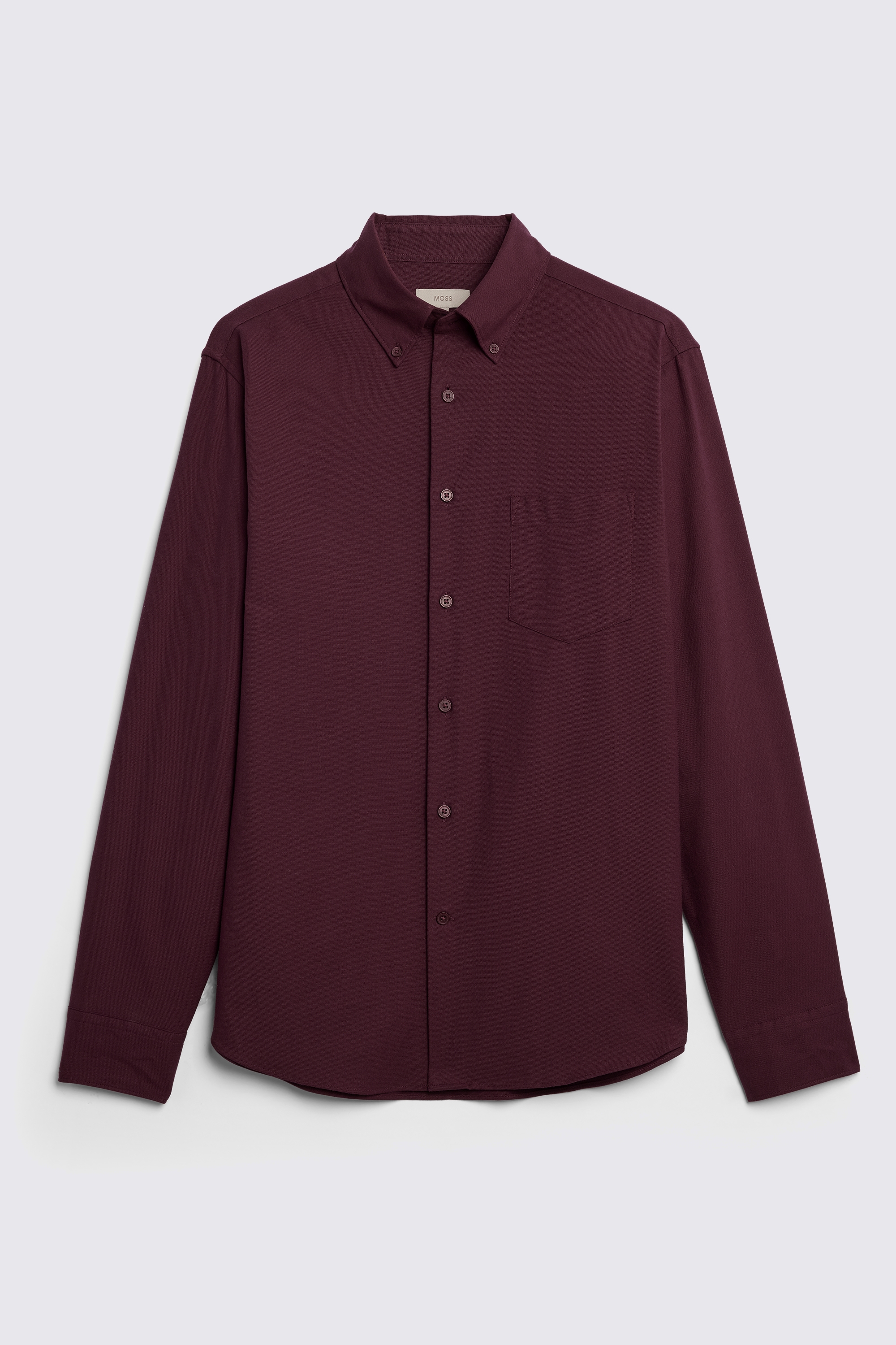 Burgundy Washed Oxford Shirt