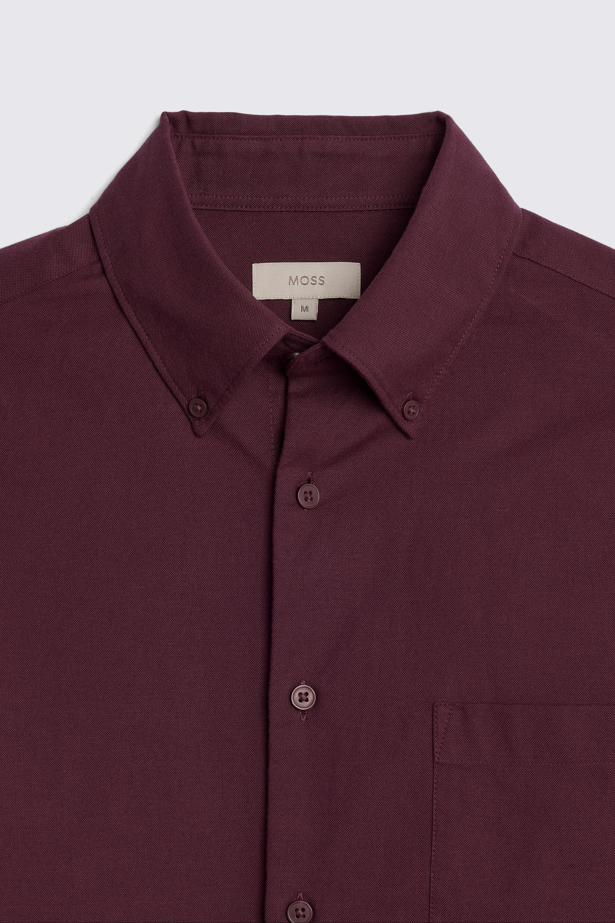 Burgundy Washed Oxford Shirt