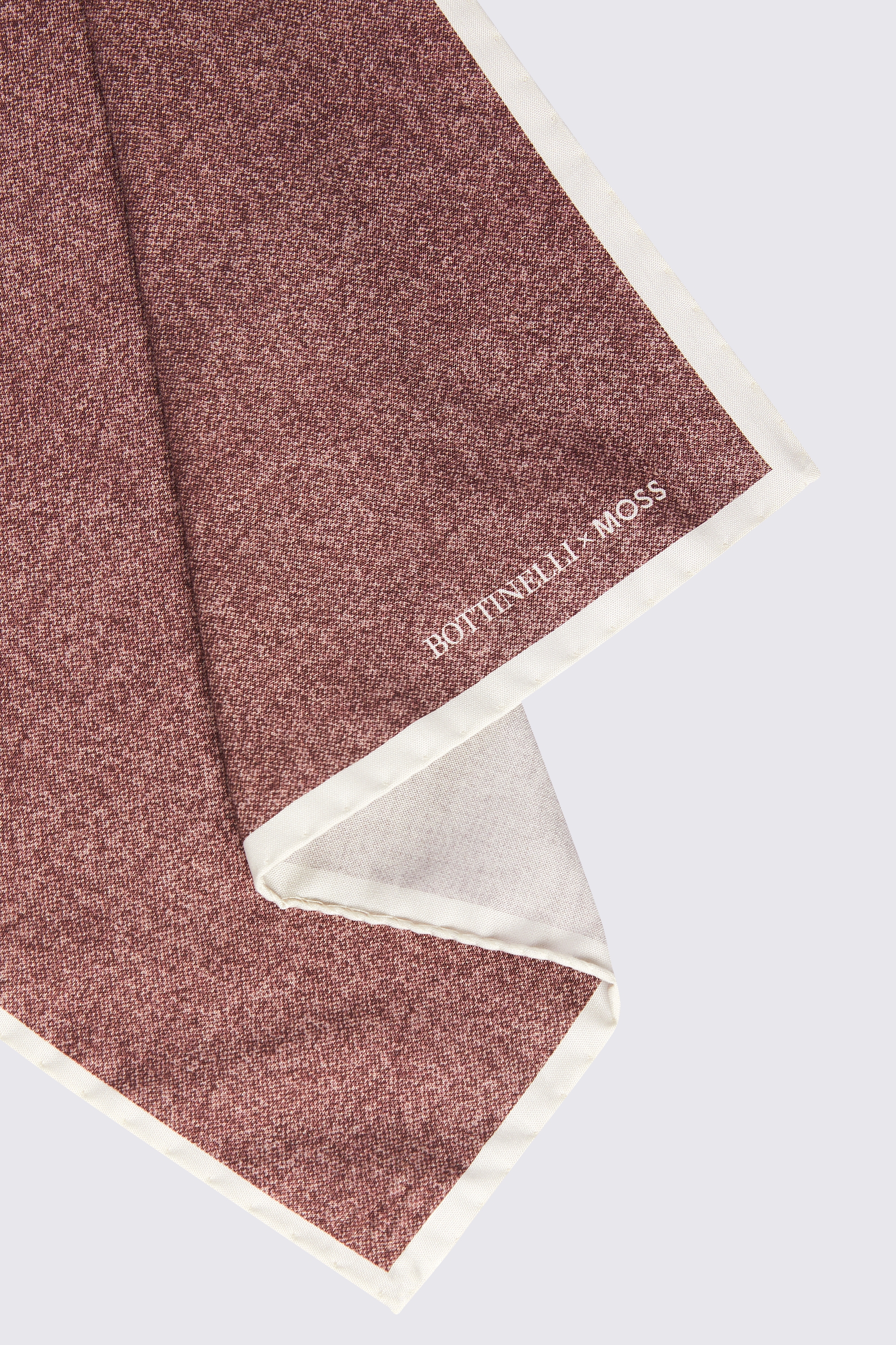 Bottinelli Rose Pink Silk Semi-Plain Pocket Square