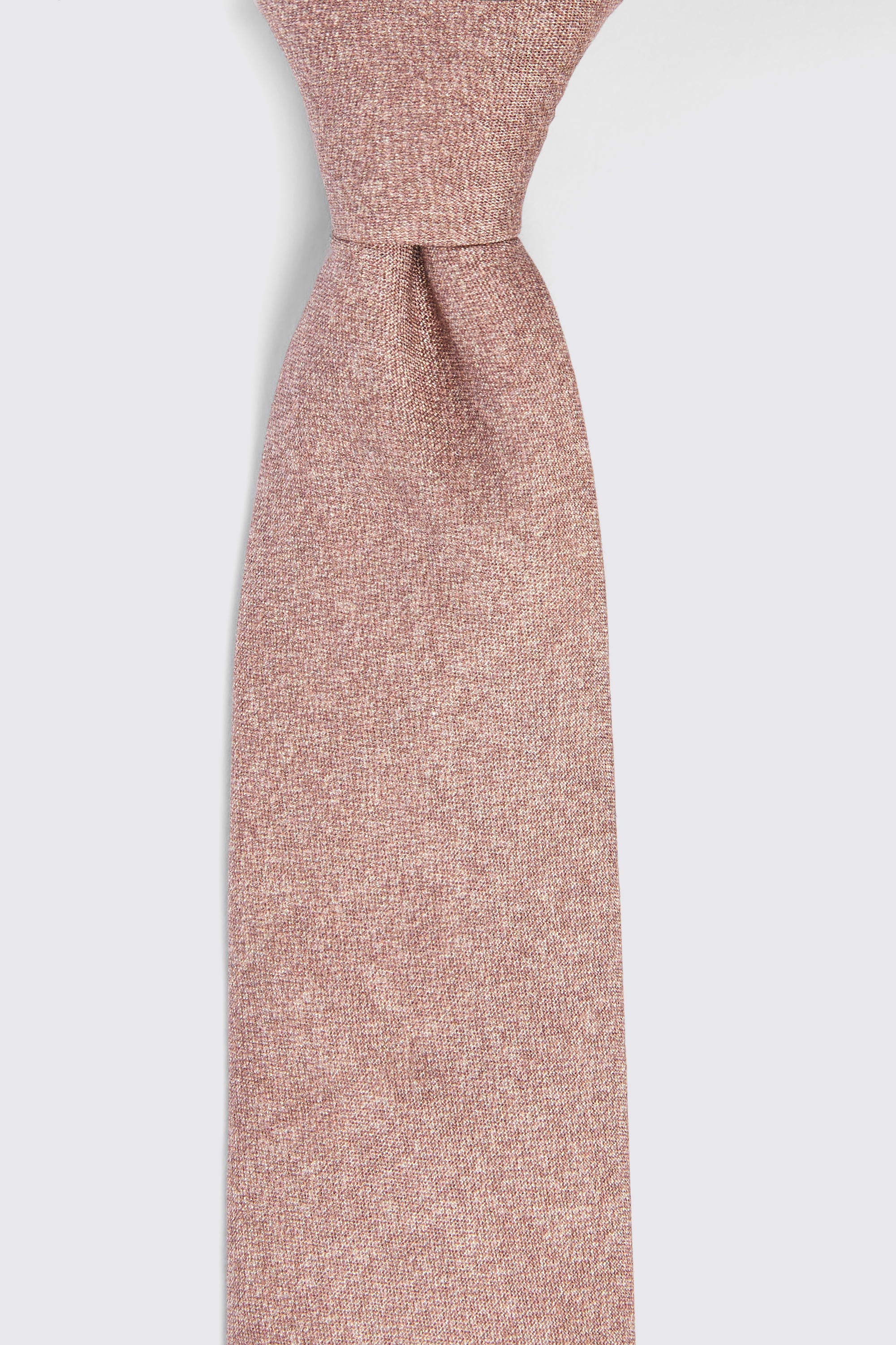 Bottinelli Dusty Pink Silk Semi-Plain Tie