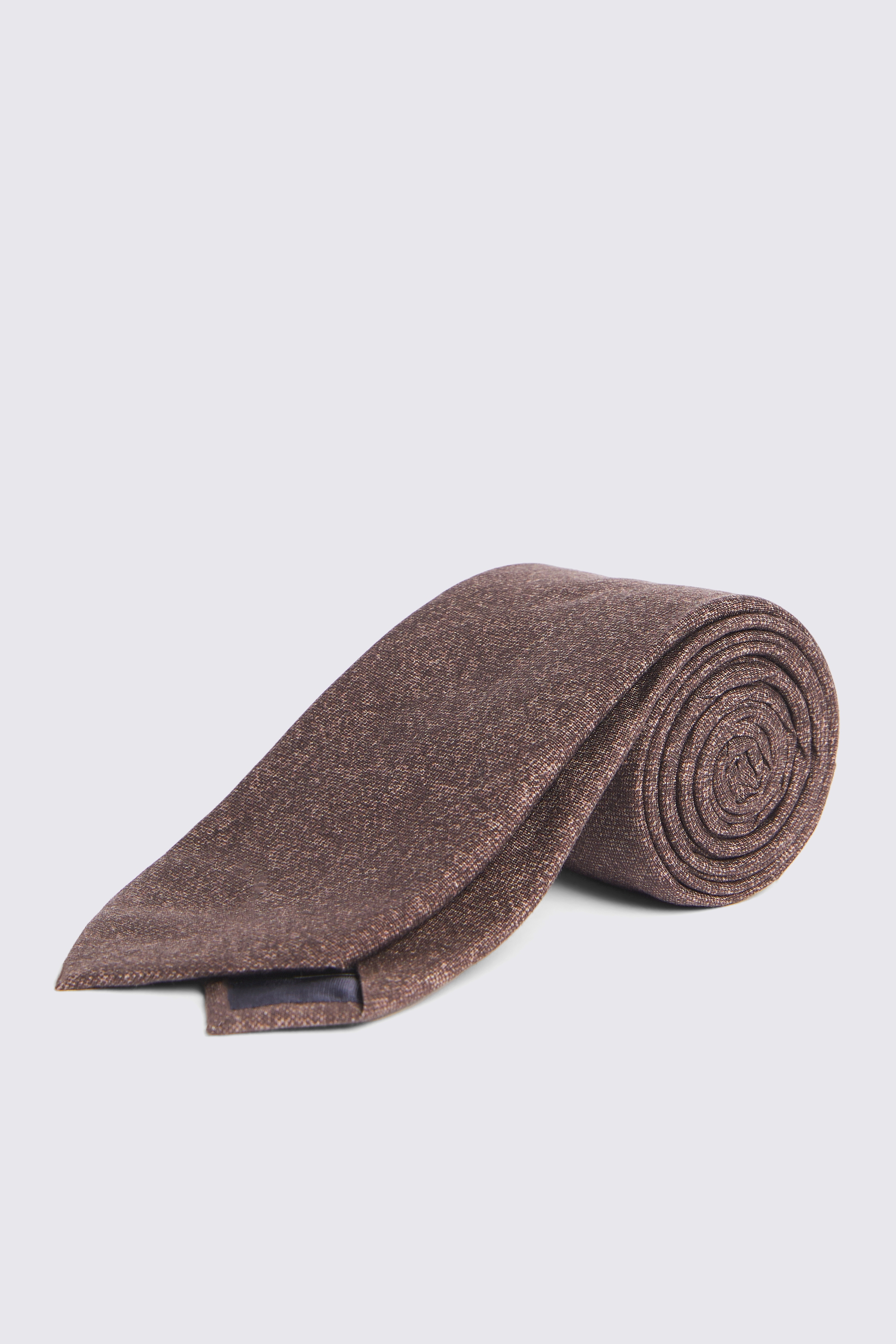 Bottinelli Cappuccino Silk Semi-Plain Tie