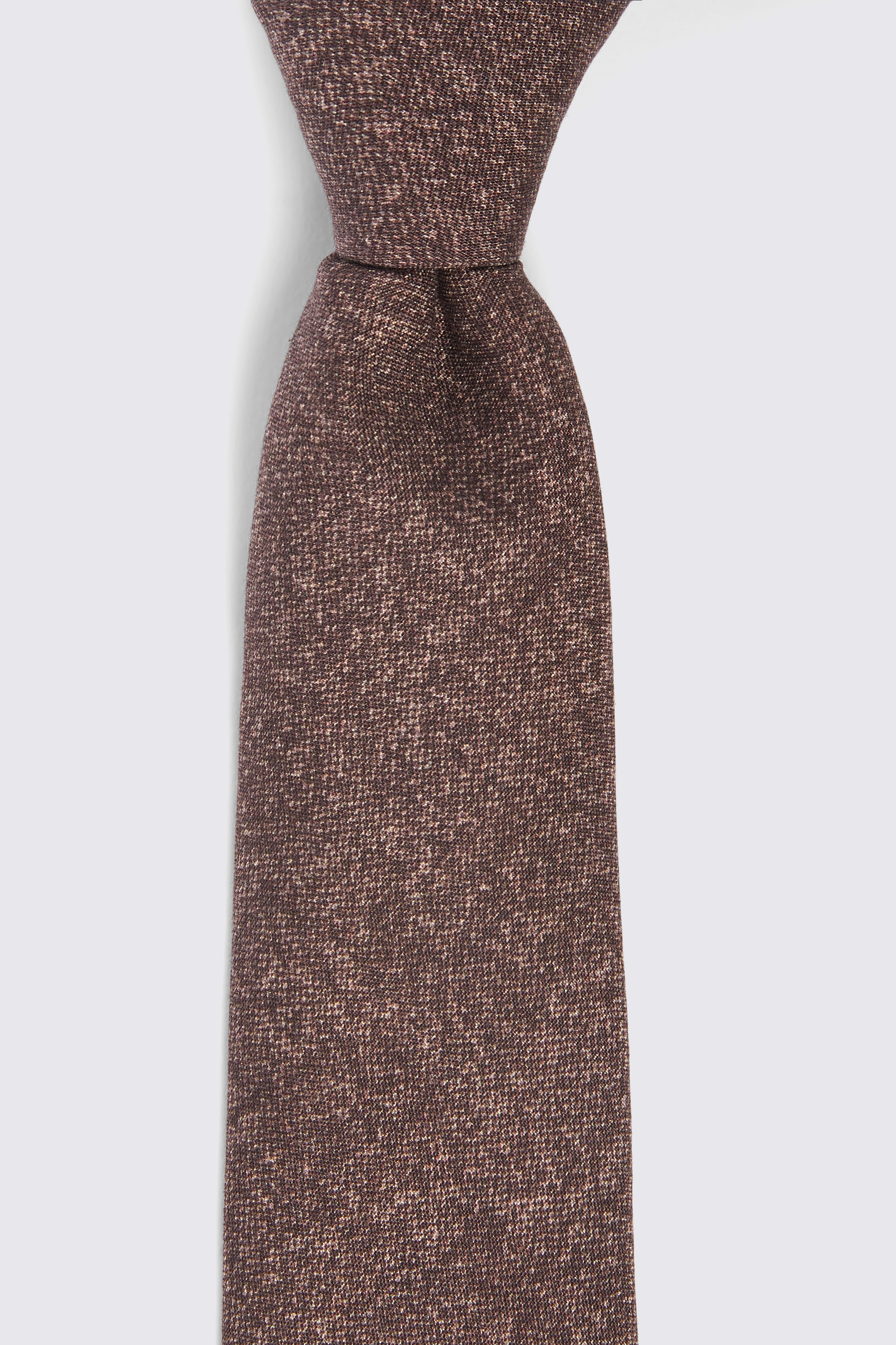 Bottinelli Cappuccino Silk Semi-Plain Tie