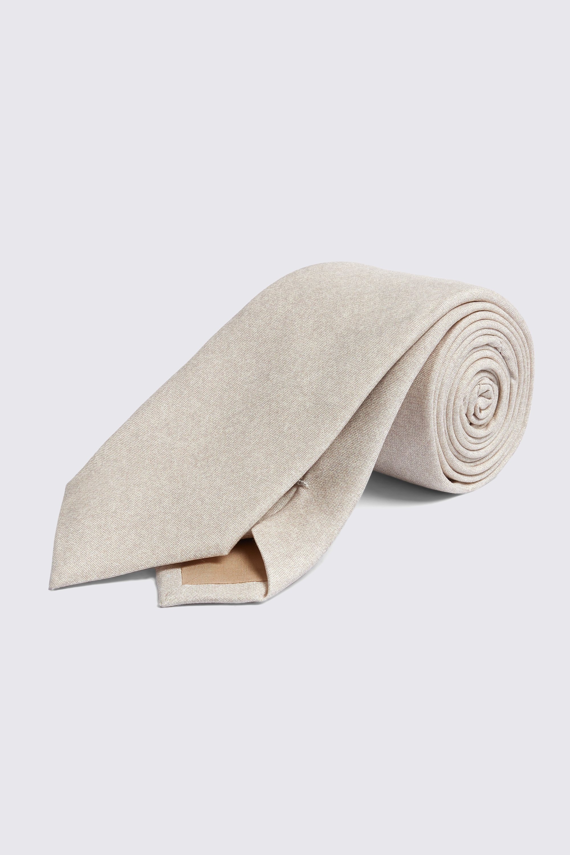 Bottinelli Neutral Silk Semi-Plain Tie