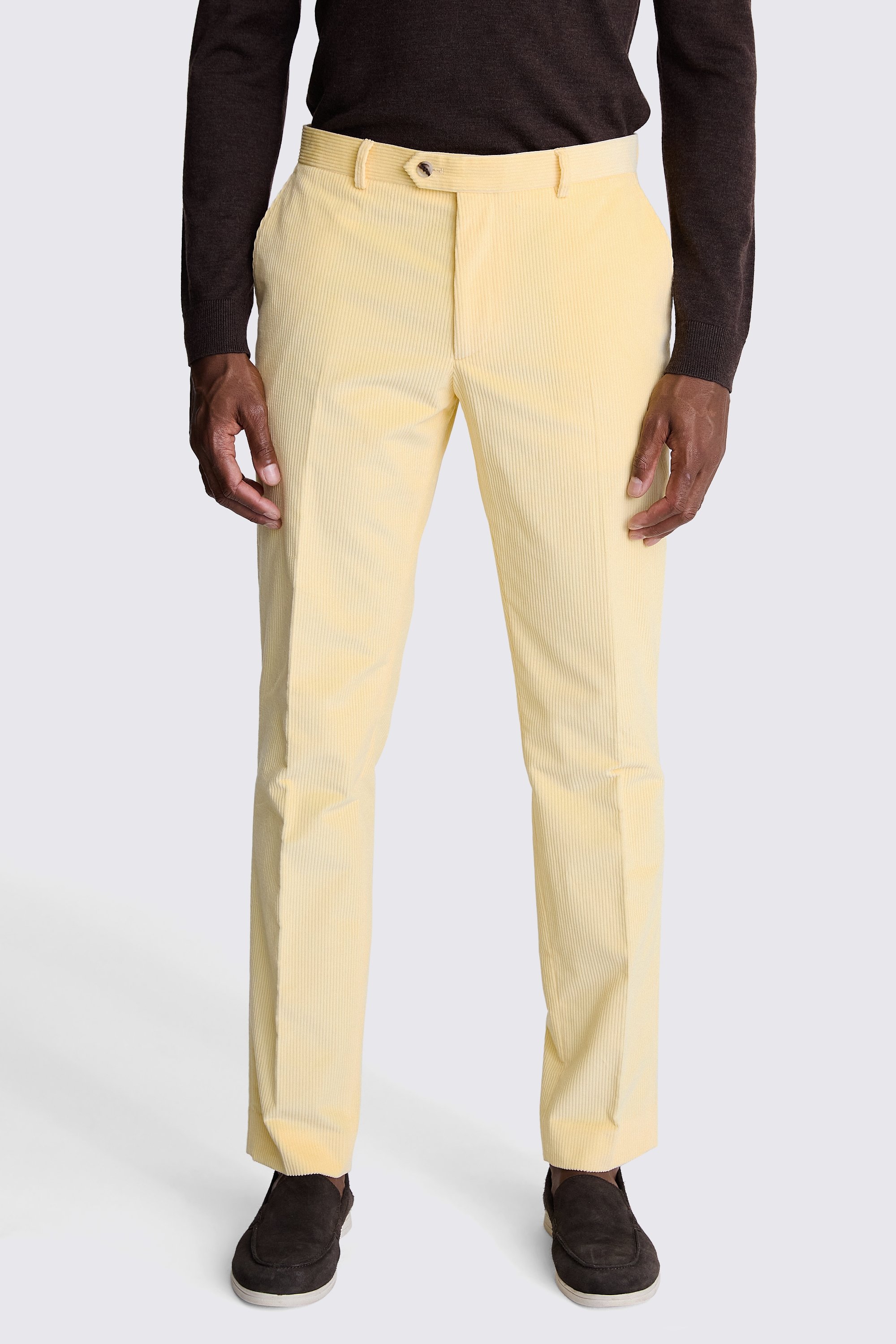 Slim Fit Yellow Corduroy Jacket