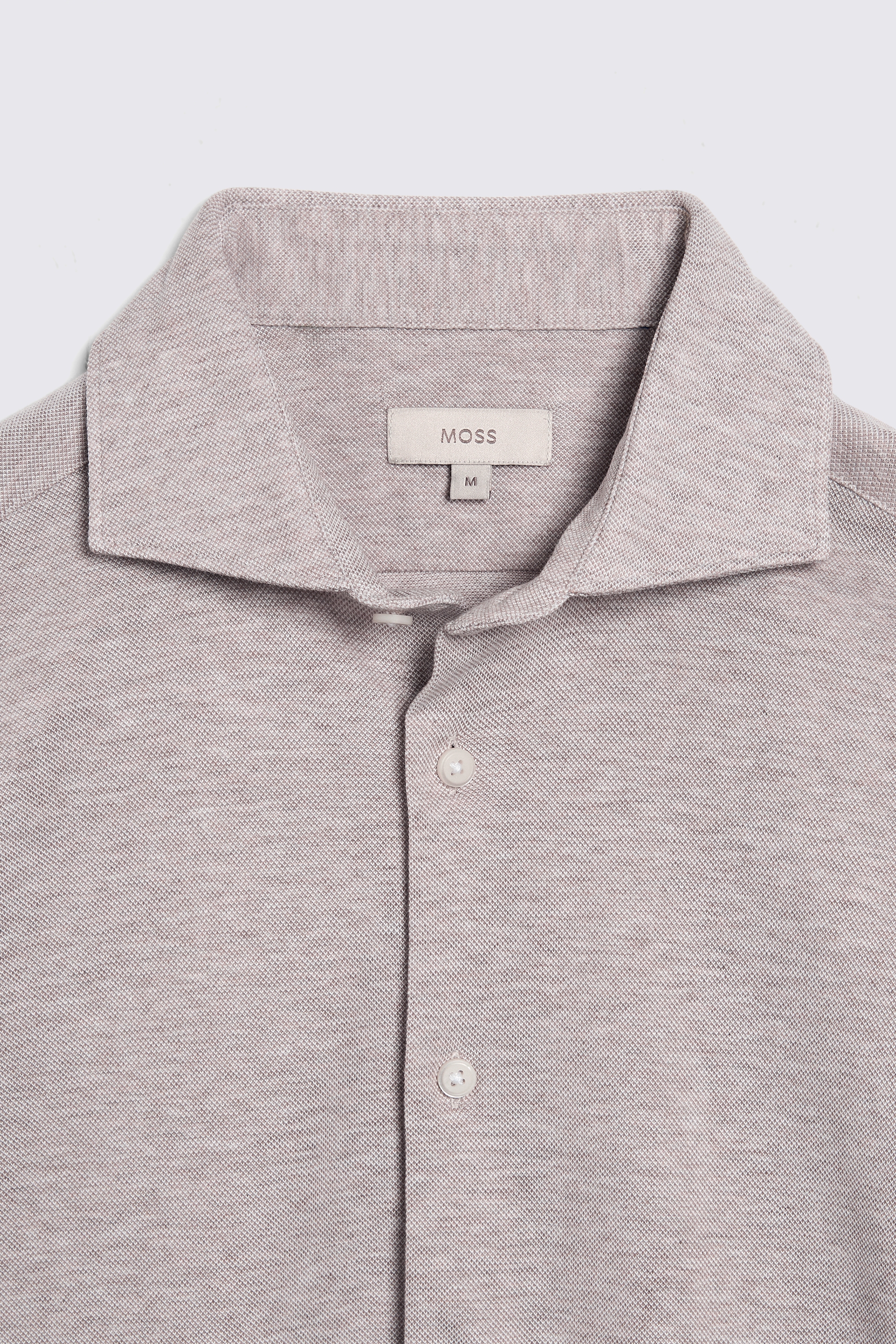 Italian Neutral Piqué Knit Shirt