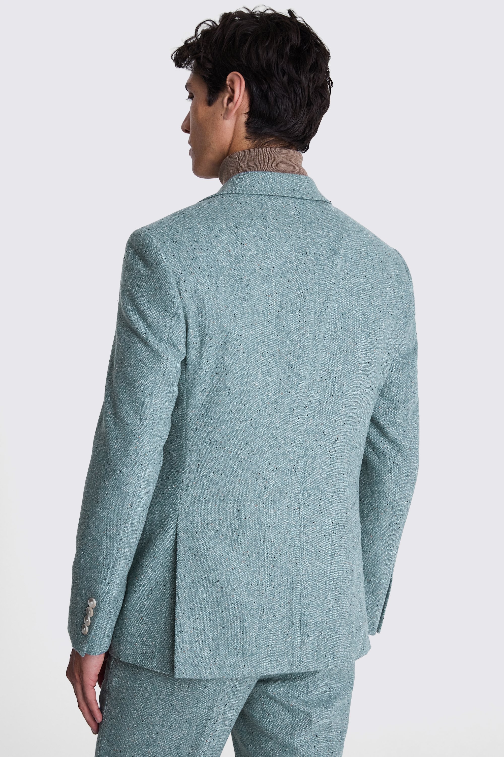 Tailored Fit Duck Egg Donegal Jacket