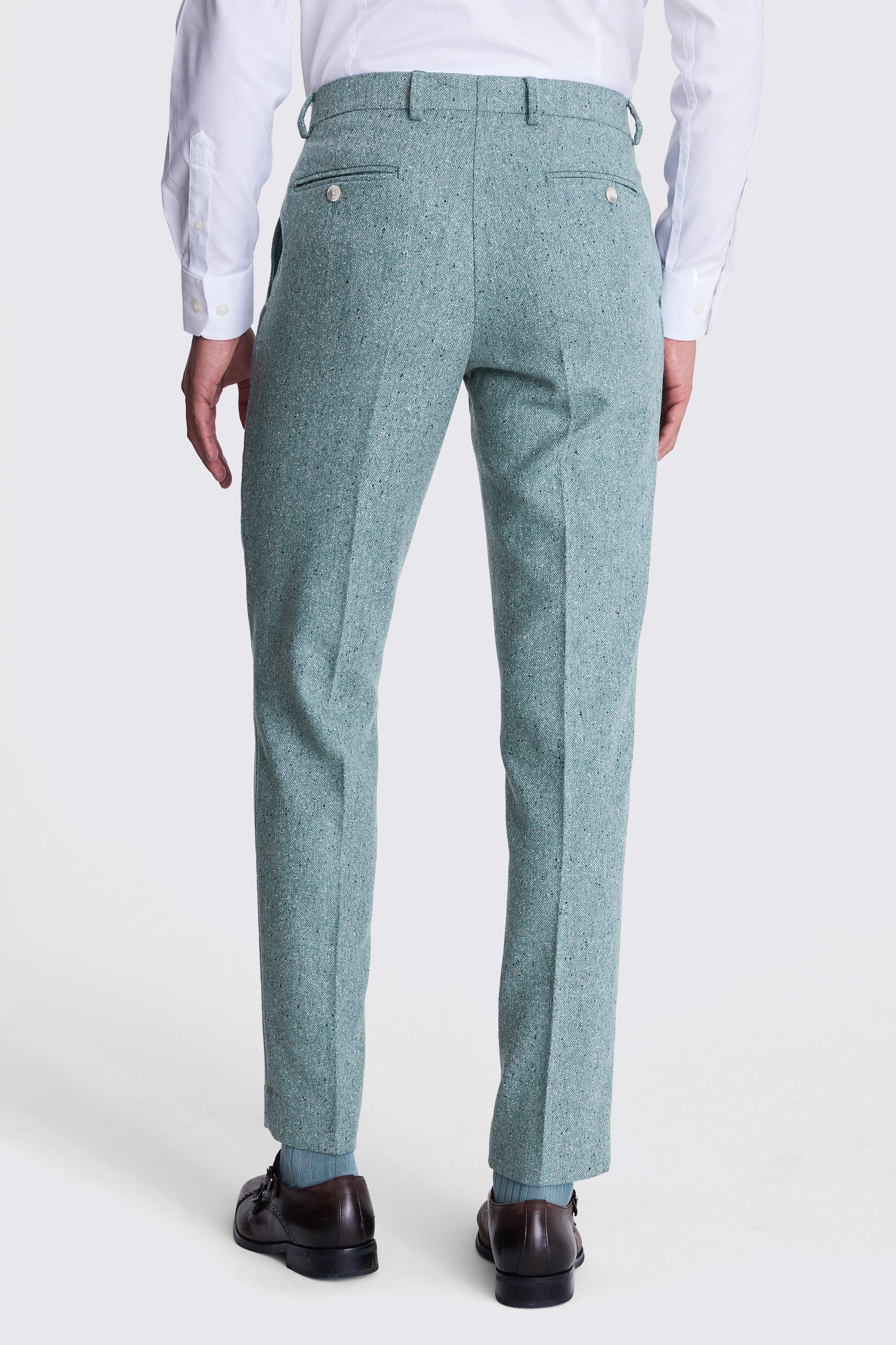 Tailored Fit Duck Egg Donegal Pants