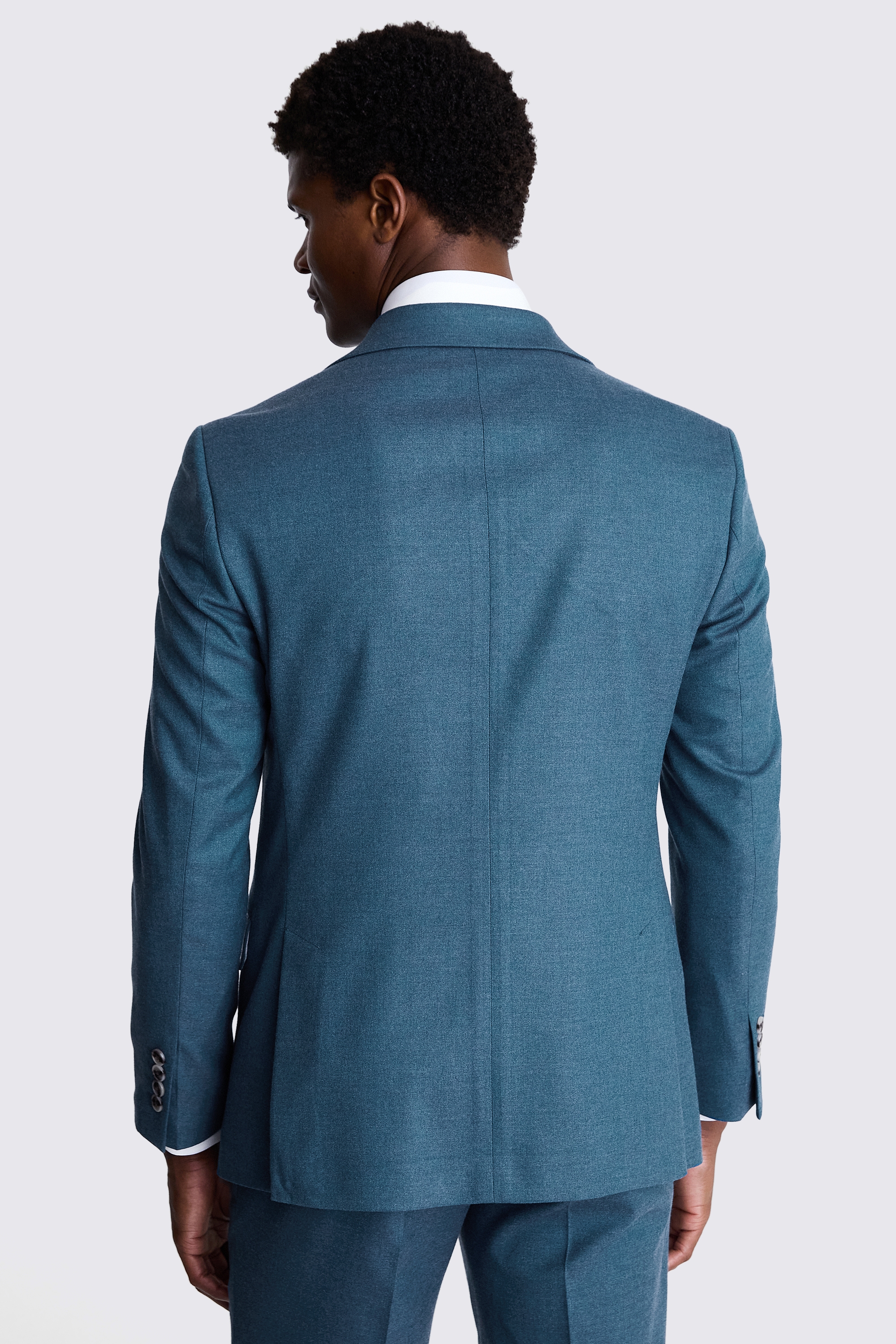 Tailored Fit Teal Flannel Jacket