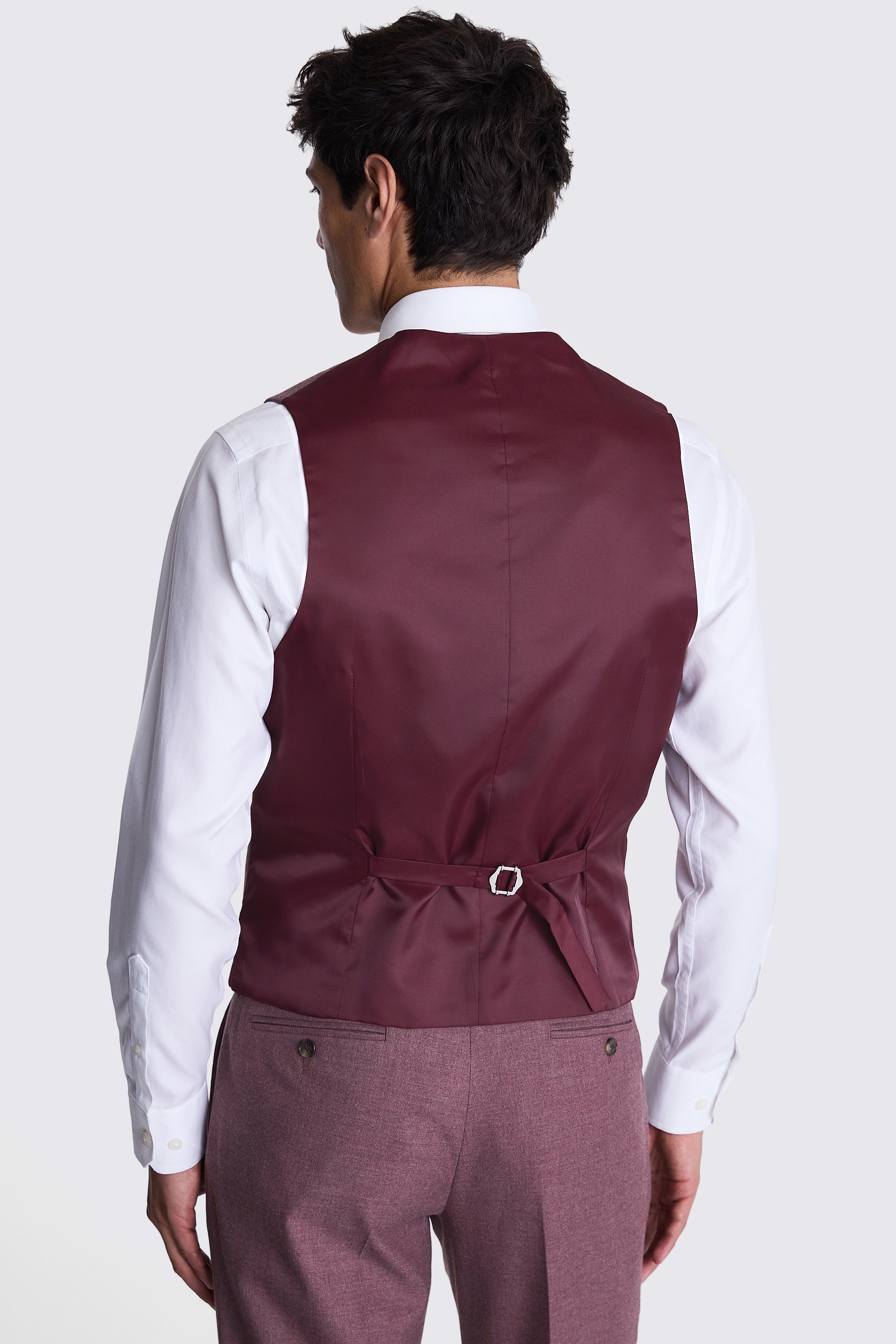 Tailored Fit Mullberry Flannel Waistcoat