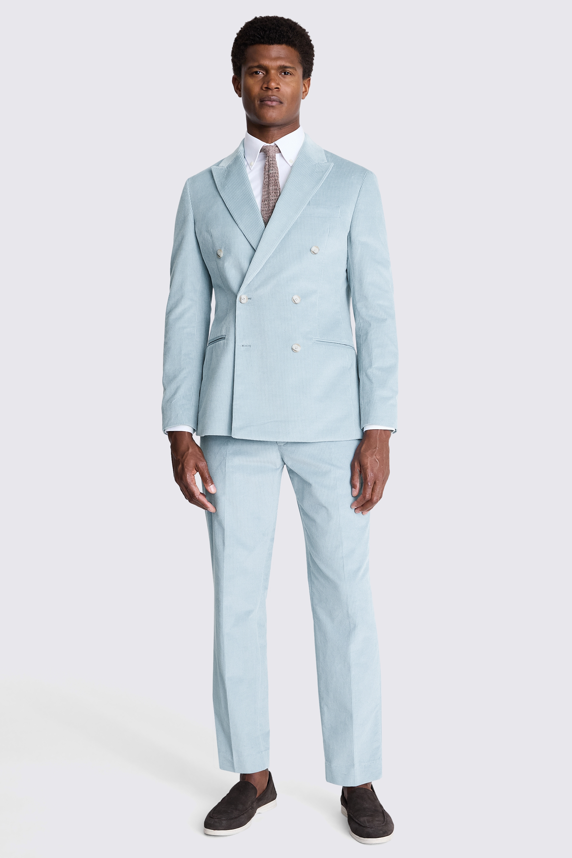 Tailored Fit Duck Egg Corduroy Jacket