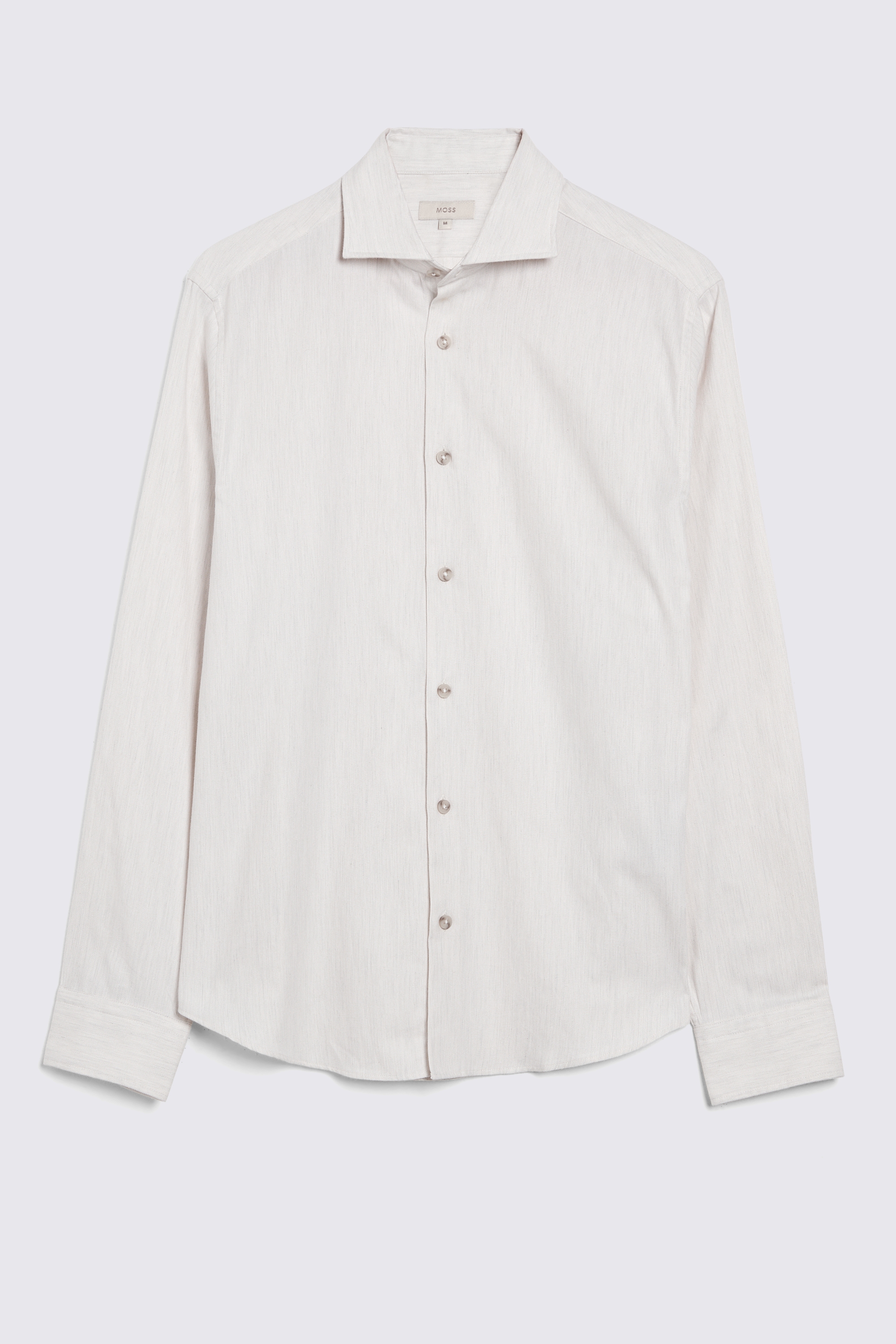 Off White Melange Brushed Shirt