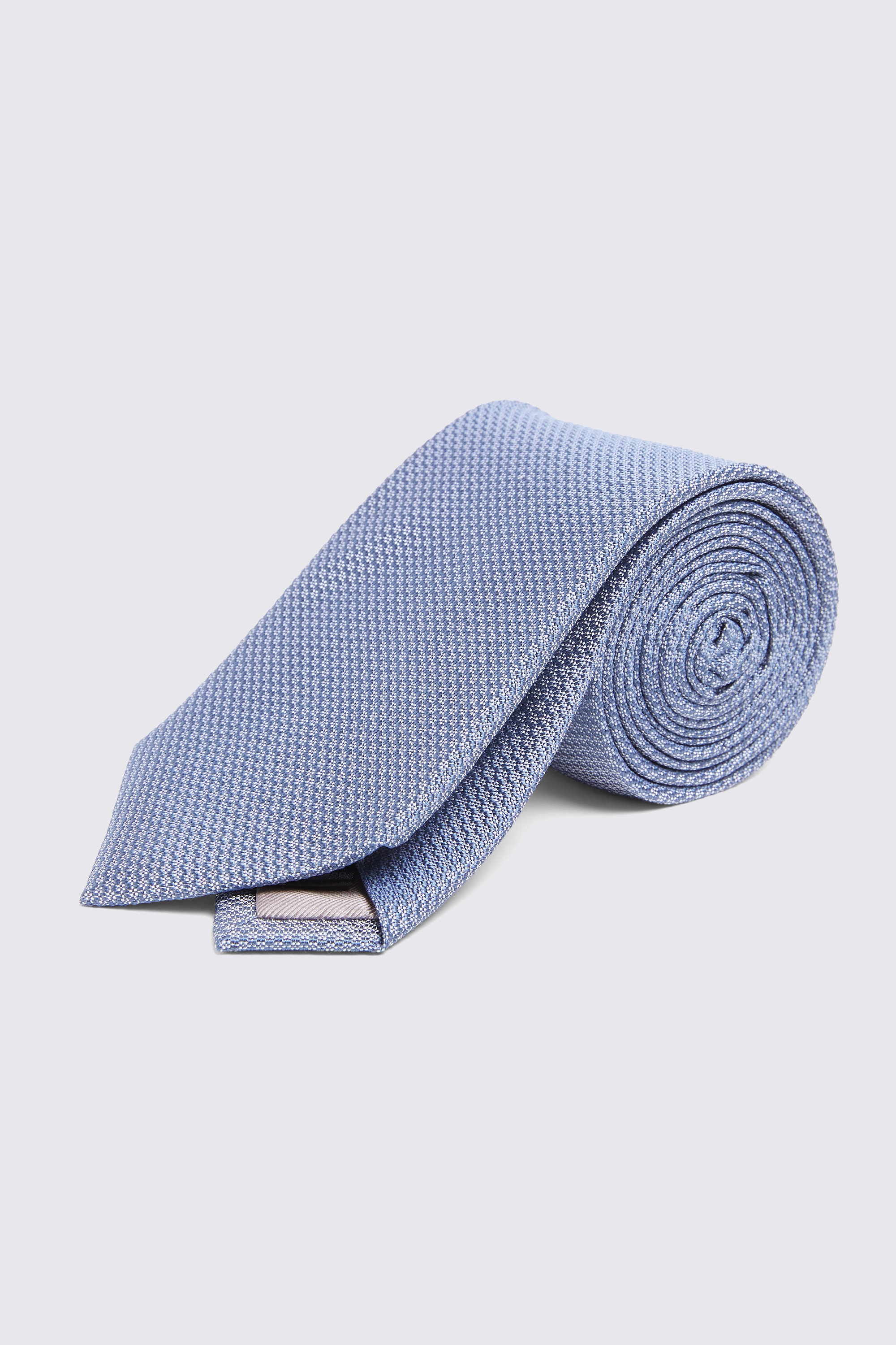 Airforce Blue Silk Semi-Plain Tie