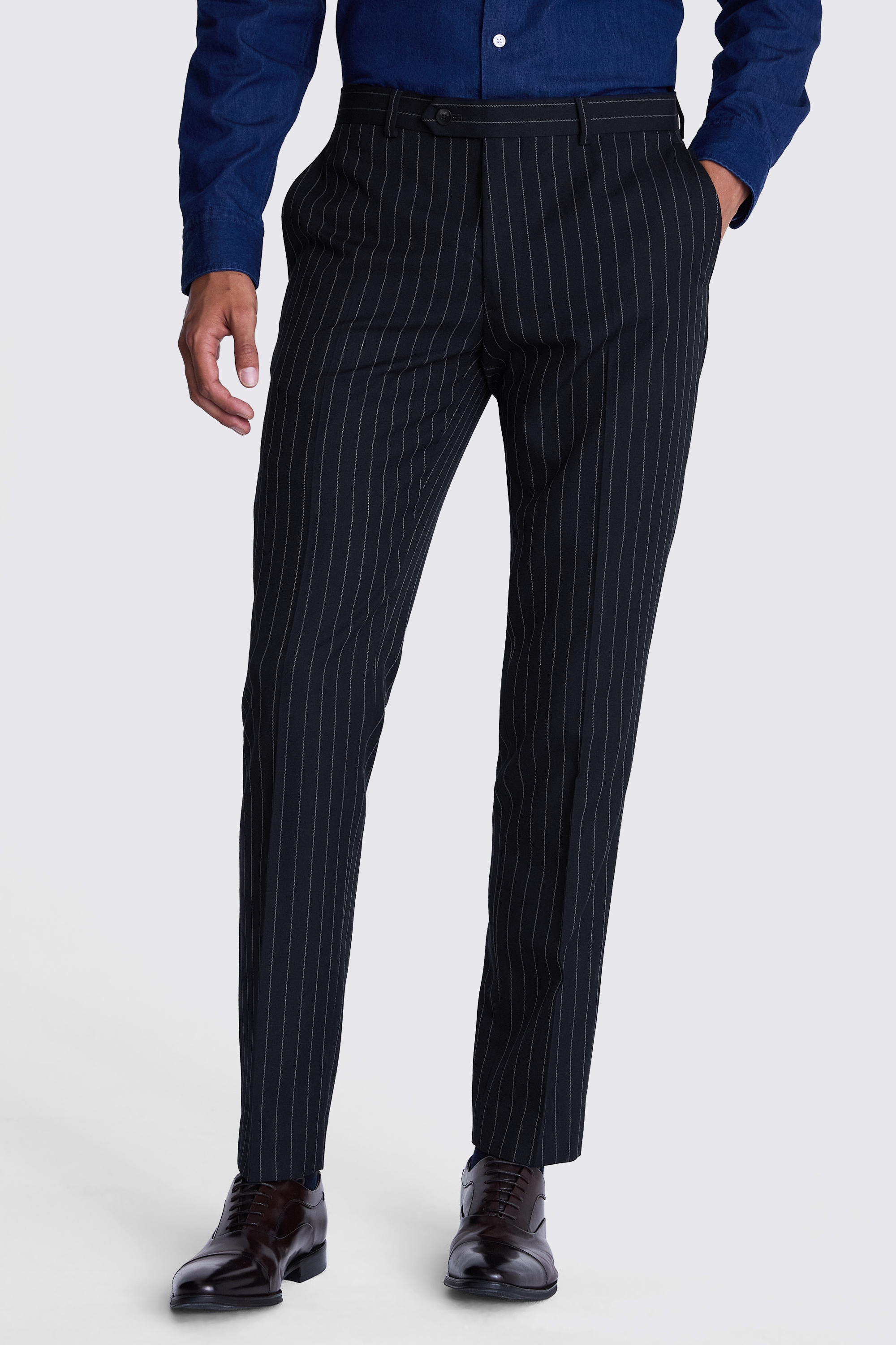 Slim Fit Navy Stripe Jacket