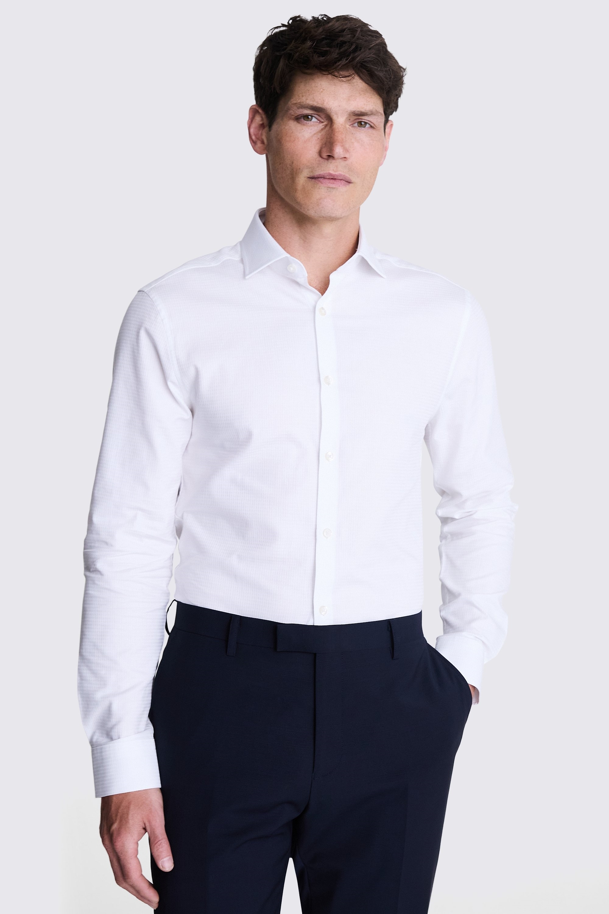 Slim Fit Diamond Dobby Shirt